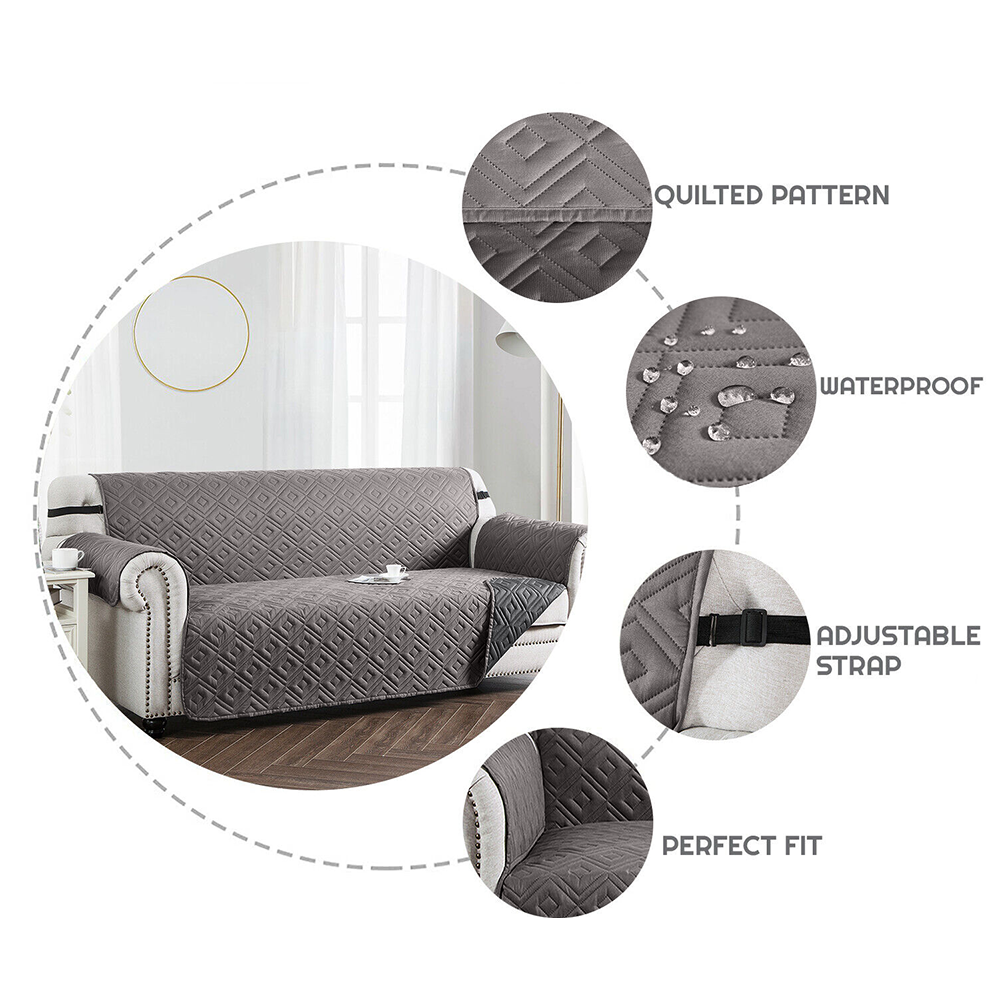 Waterproof Sofa Slipcover Light Grey