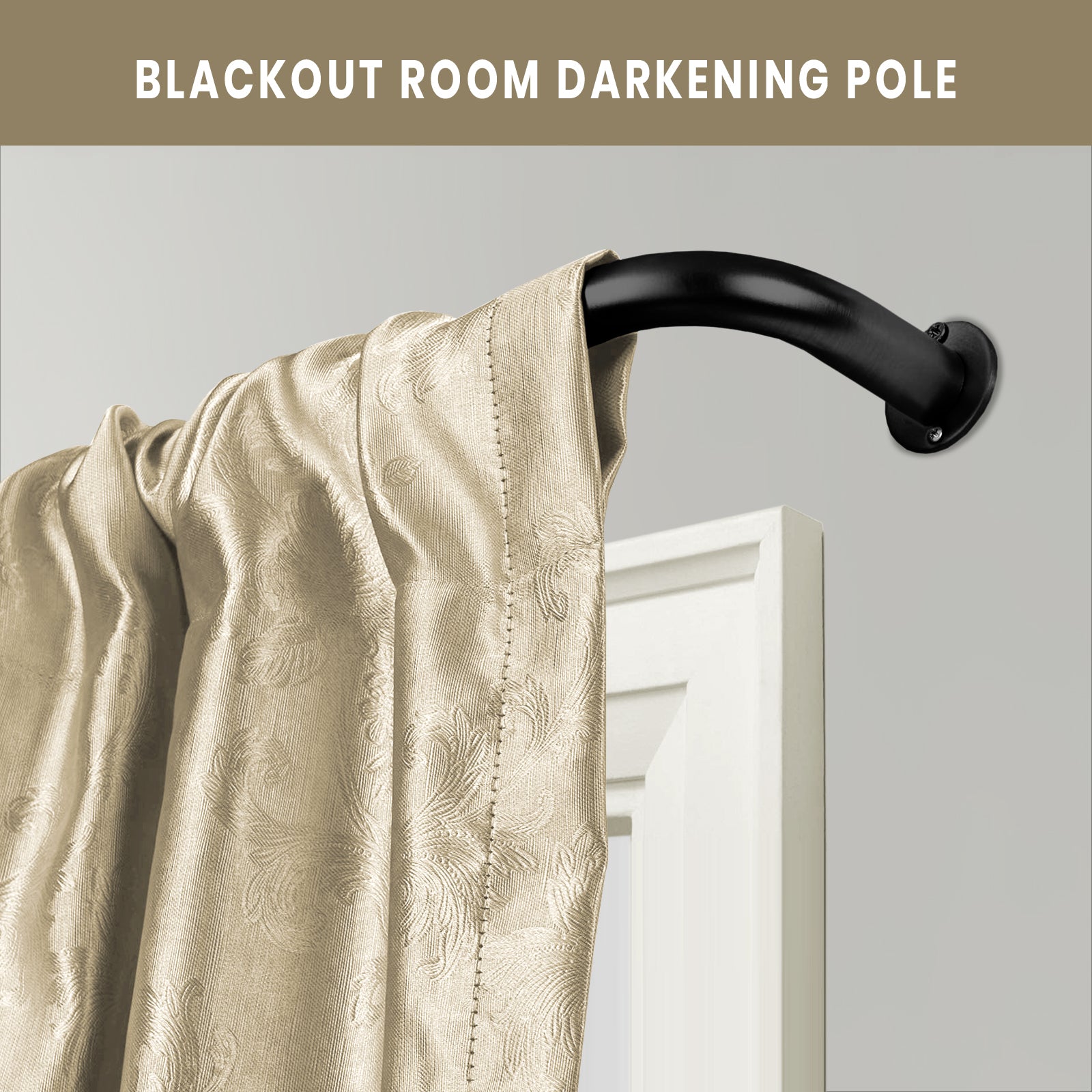 Extendable Room Darkening Blackout Curtain Pole