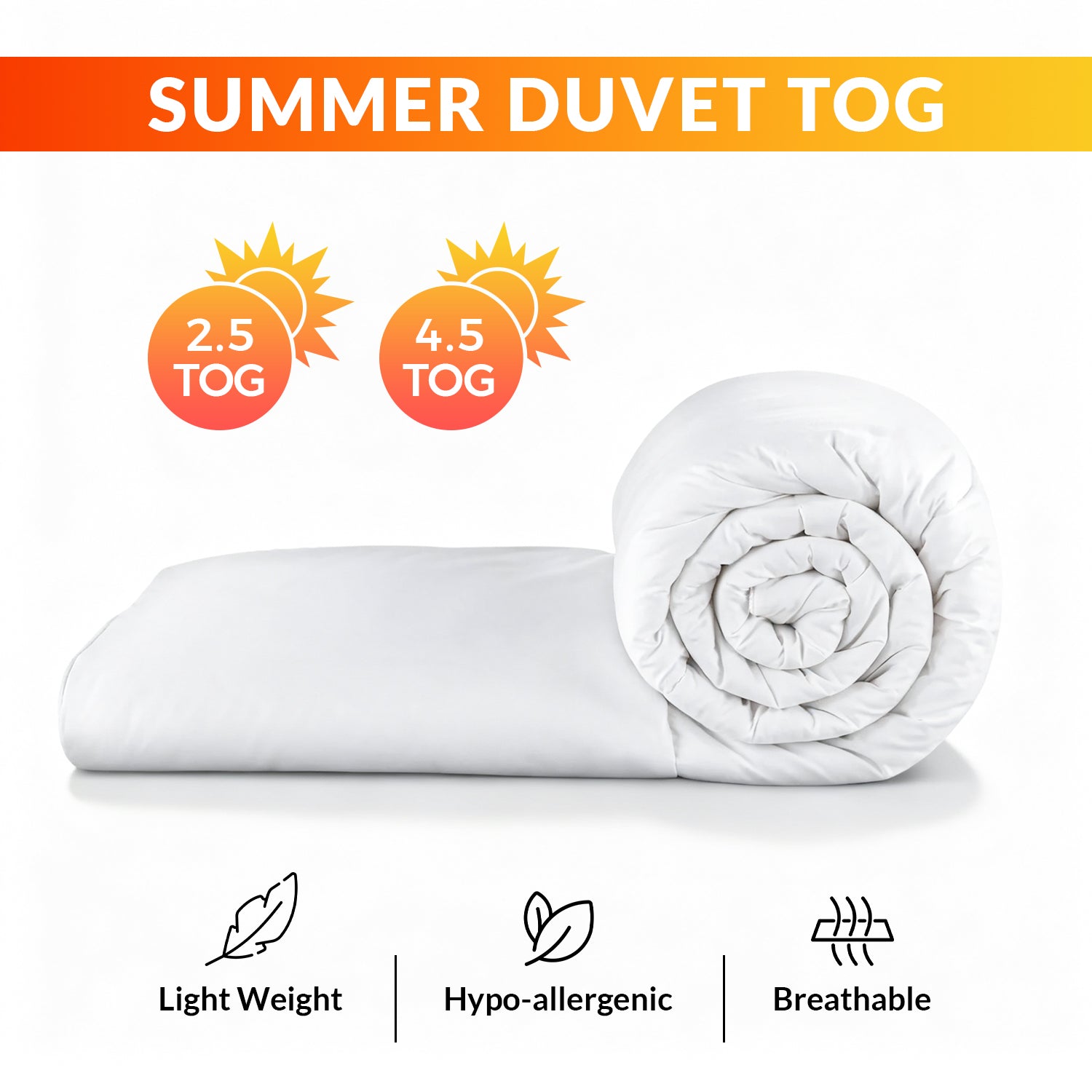 Summer Duvet Tog 2.5 & 4.5 Rating