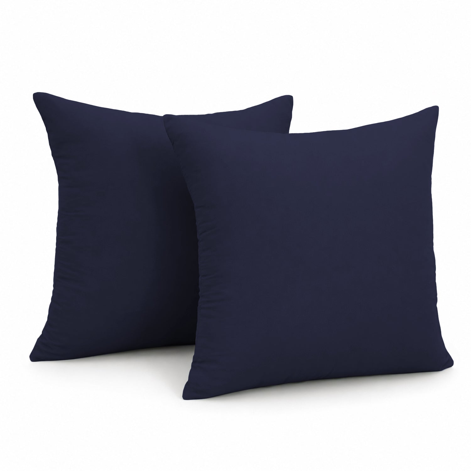 Pair of Microfibre Plain Cushion Covers for Bed & Living Room