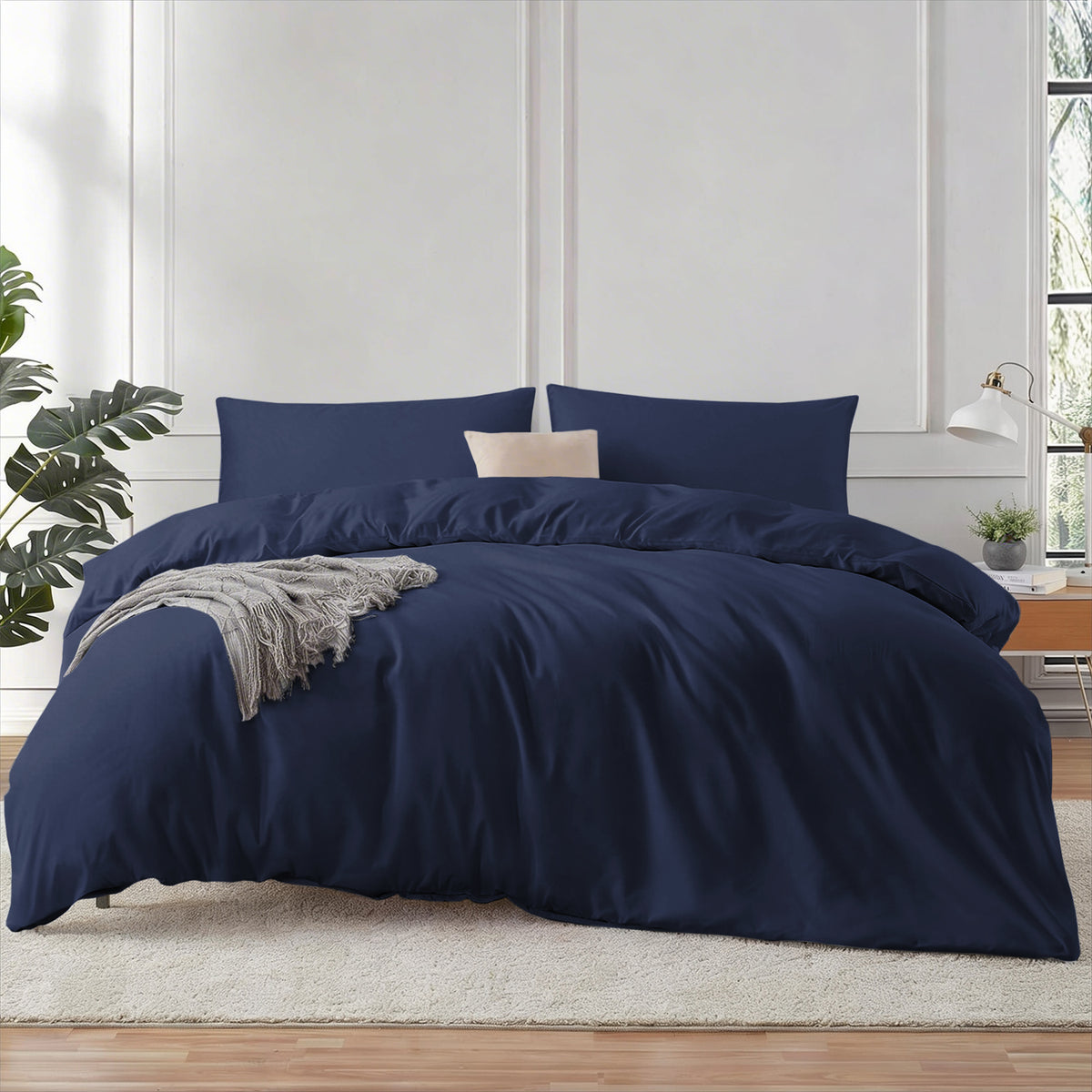 4 Piece Bedding Set Duvet Cover, Pillowcases & Fitted Sheet
