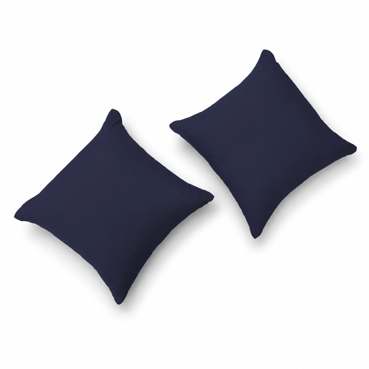 Pair of Microfibre Plain Cushion Covers for Bed & Living Room