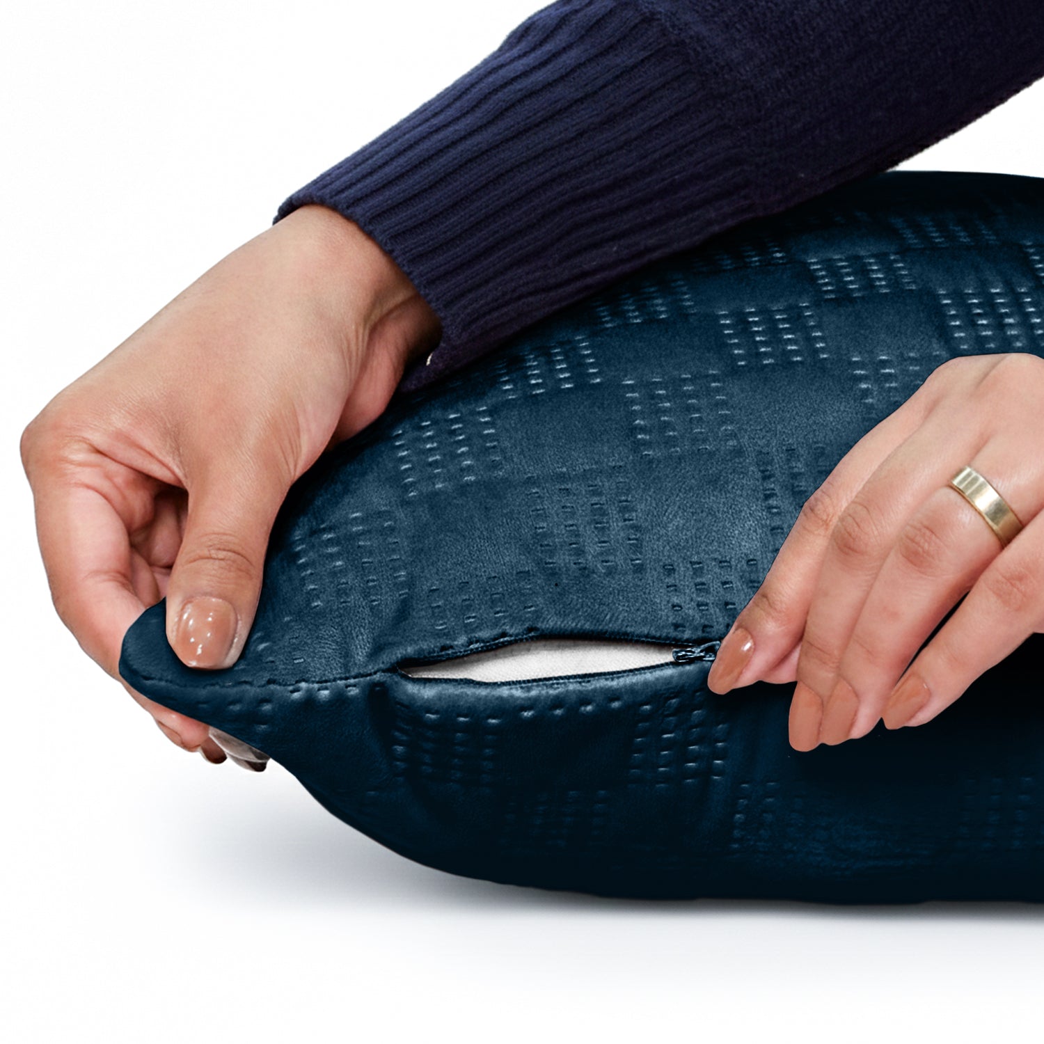 Checked Pattern Velvet Cushion Covers – Pack Of 2