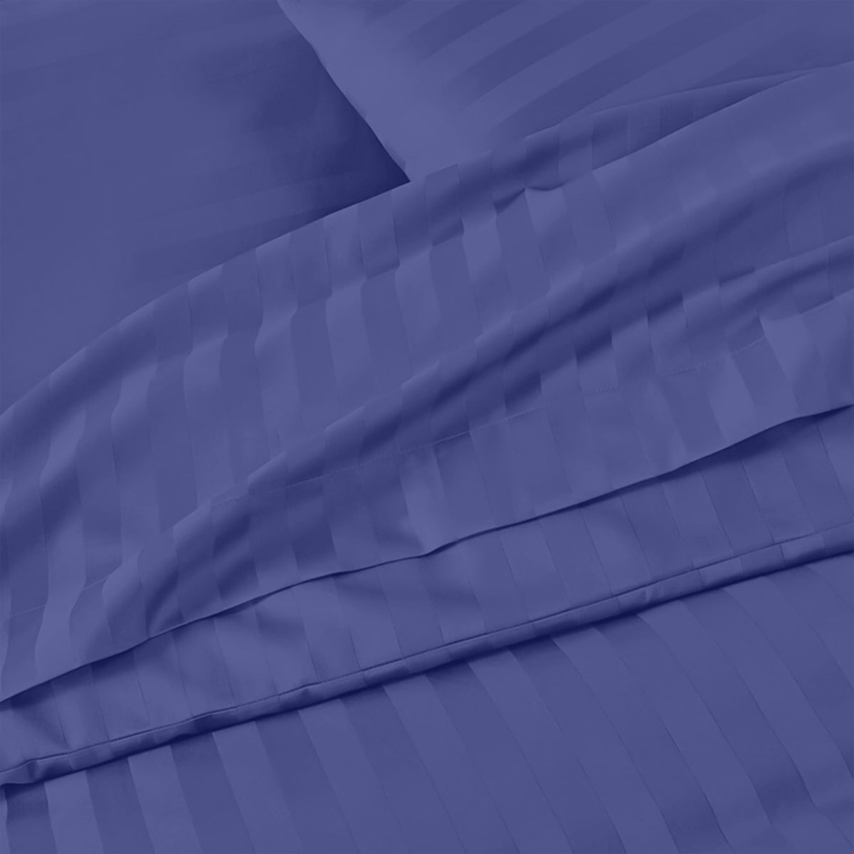 4 Piece Stripe Bedding Set - Duvet Cover, Pillowcases & Fitted Sheet