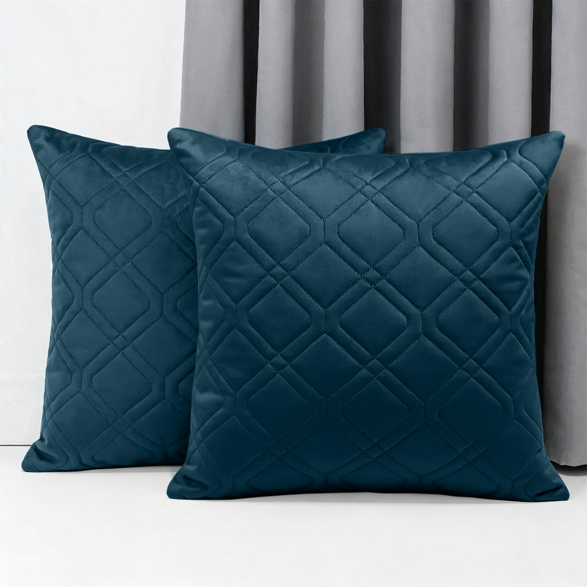 Soft Velvet Cushion Cover with Diamond Pattern – Pack Of 2