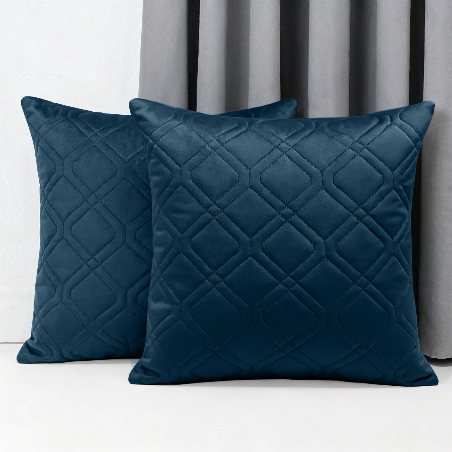 Soft Velvet Cushion Cover with Diamond Pattern – Pack Of 2