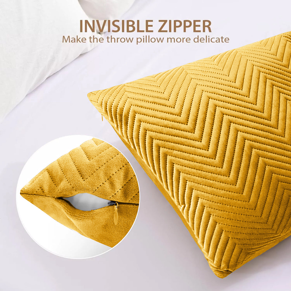 Pack Of 2 Quilted Embossed Cushion Covers
