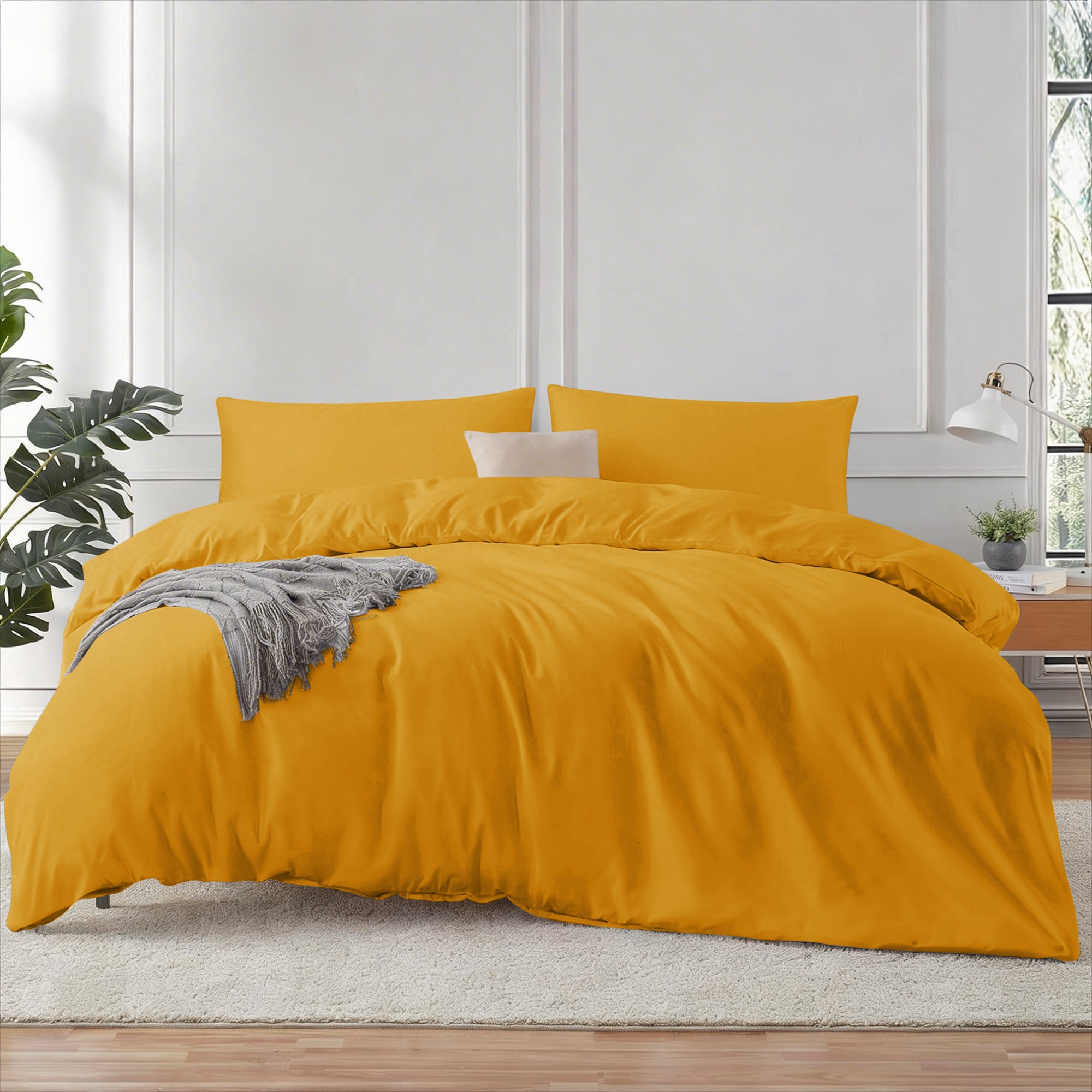 4 Piece Bedding Set Duvet Cover, Pillowcases & Fitted Sheet