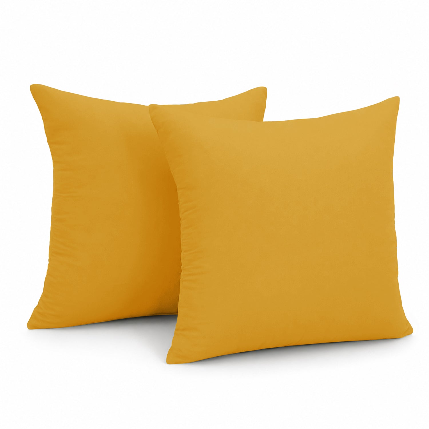 Pair of Microfibre Plain Cushion Covers for Bed & Living Room
