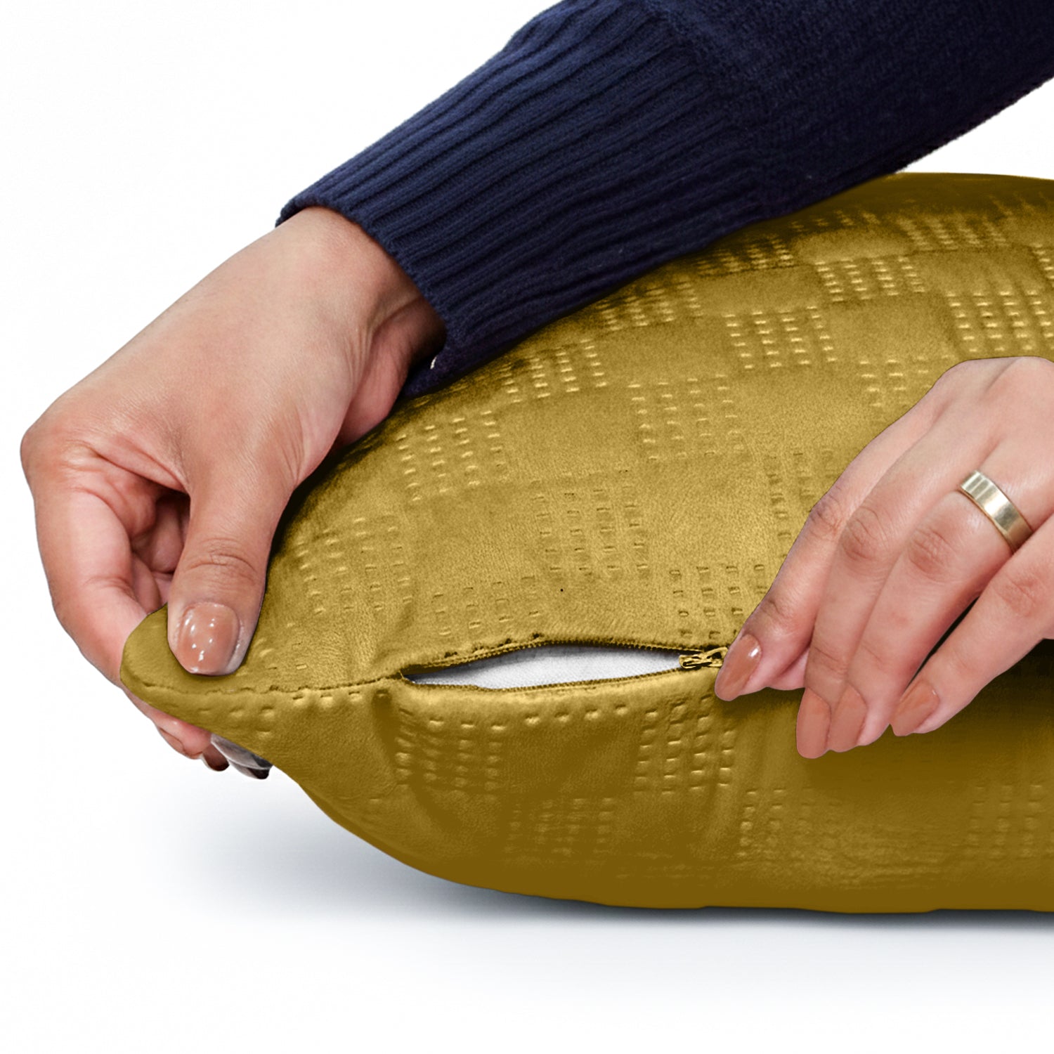 Checked Pattern Velvet Cushion Covers – Pack Of 2