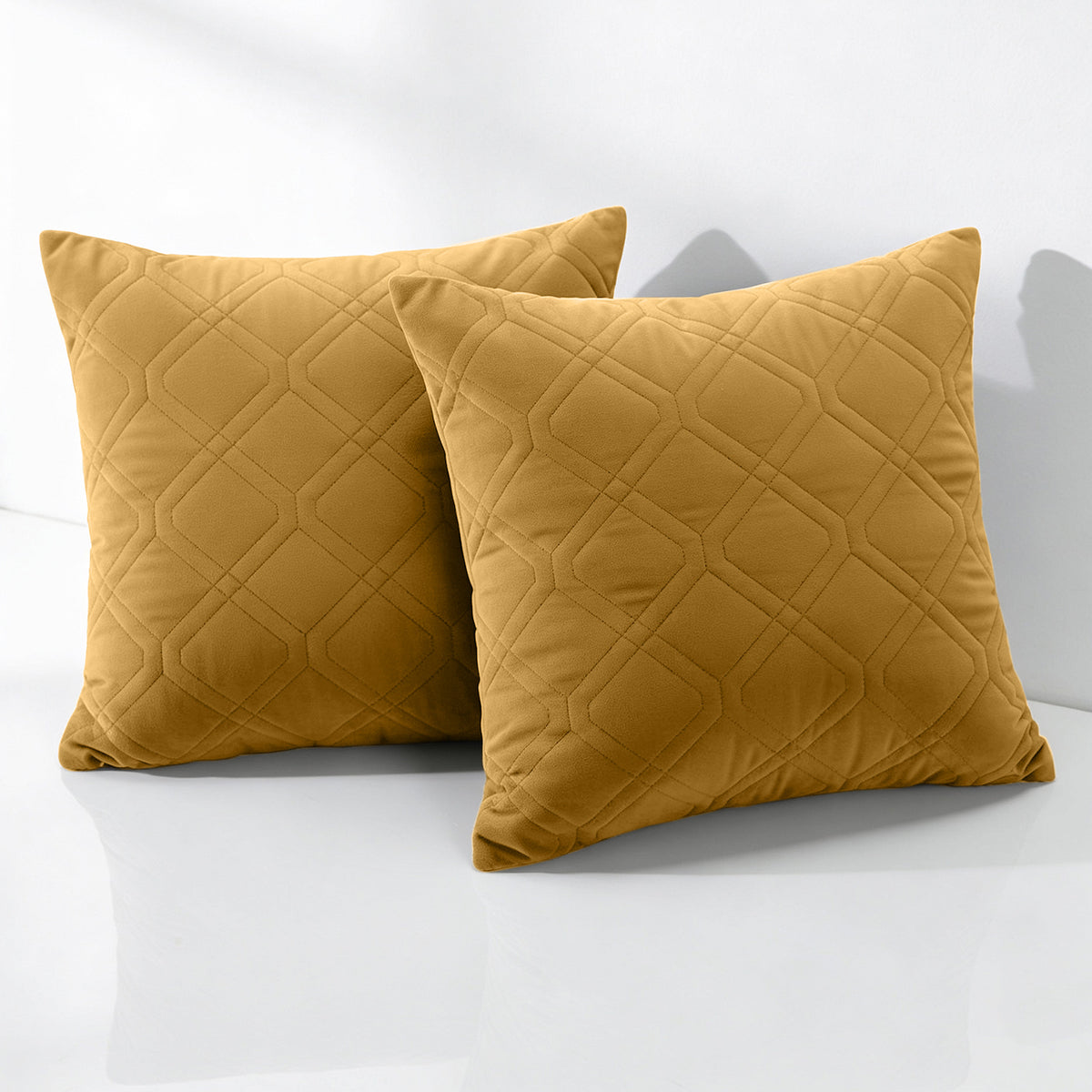 Soft Velvet Cushion Cover with Diamond Pattern – Pack Of 2
