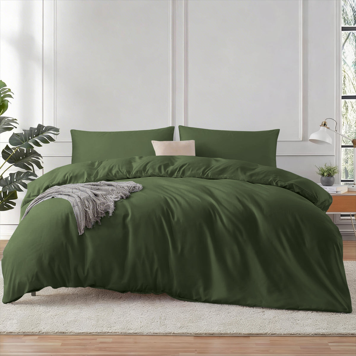 4 Piece Bedding Set Duvet Cover, Pillowcases & Fitted Sheet