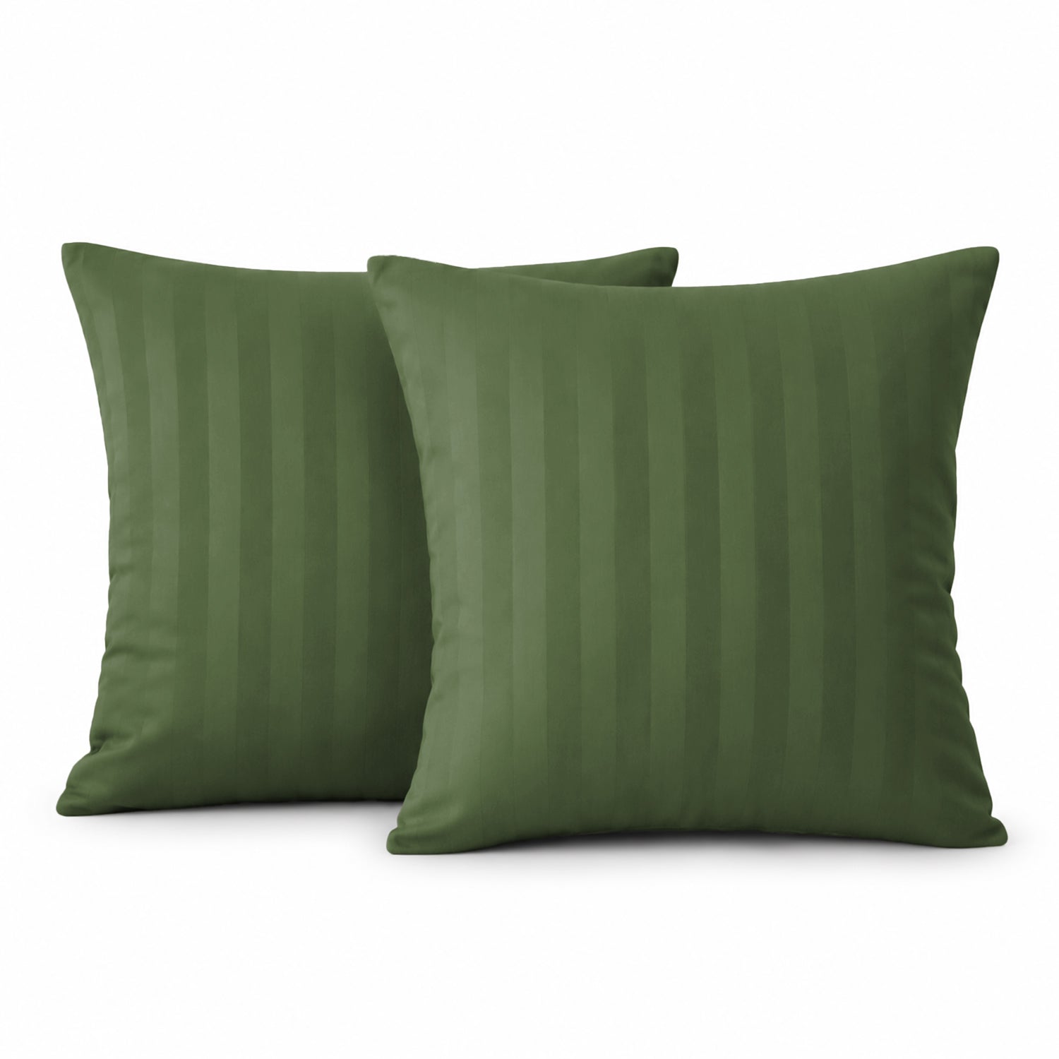 Pair of Stripe Microfibre Cushion Covers for Sofa