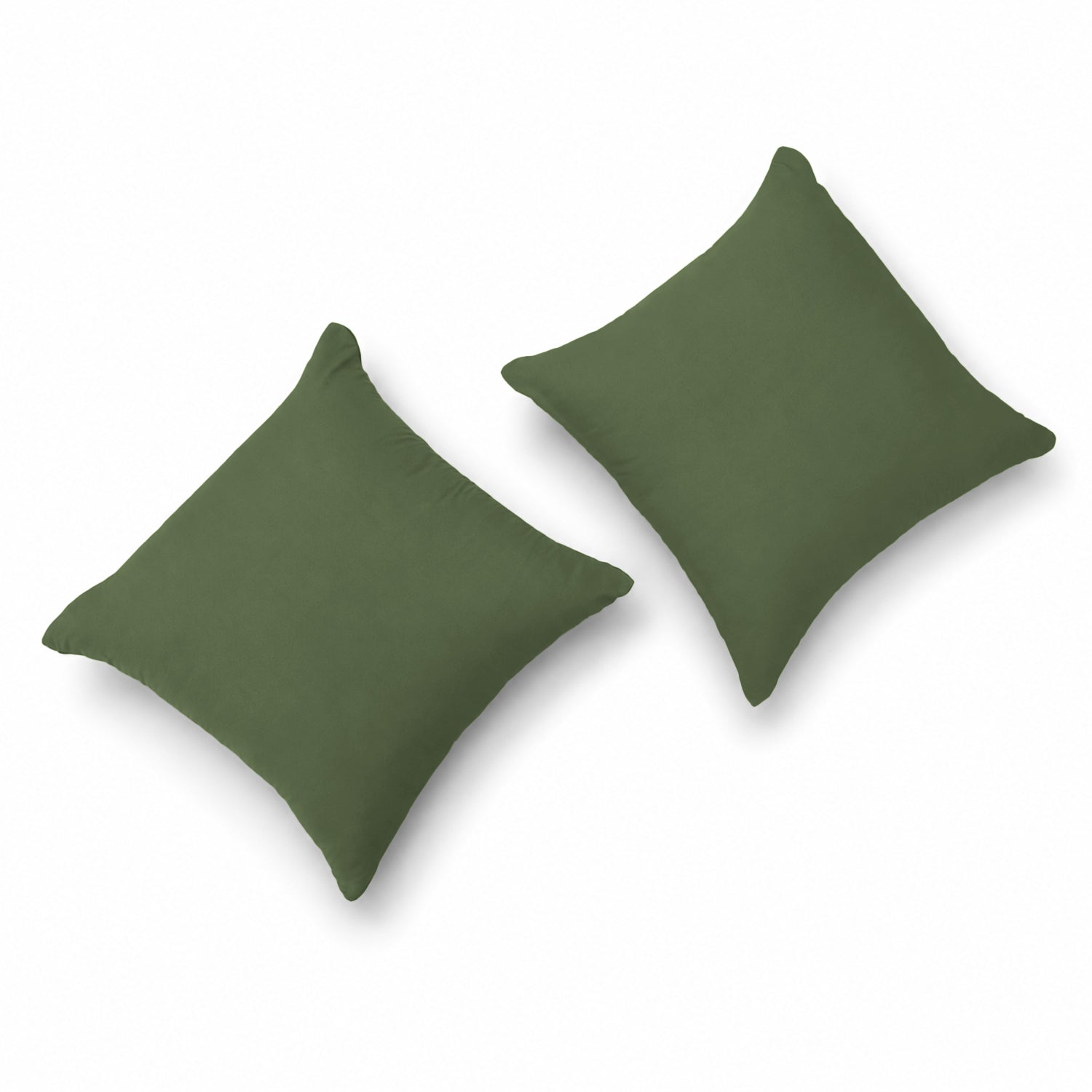 Pair of Microfibre Plain Cushion Covers for Bed & Living Room