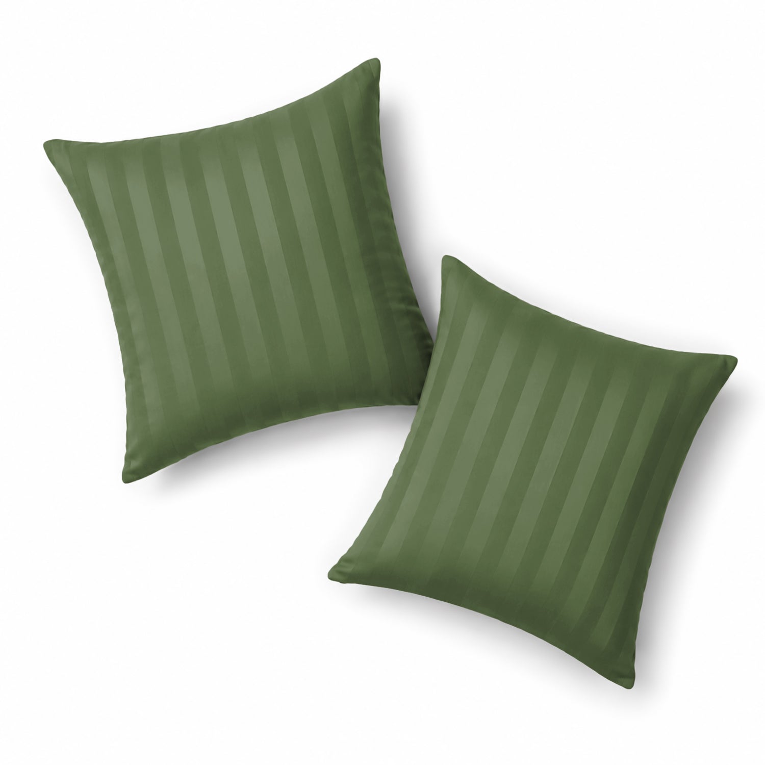 Pair of Stripe Microfibre Cushion Covers for Sofa