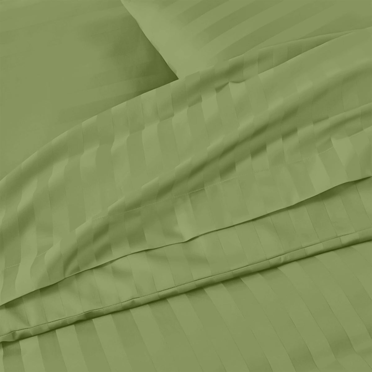 4 Piece Stripe Bedding Set - Duvet Cover, Pillowcases & Fitted Sheet
