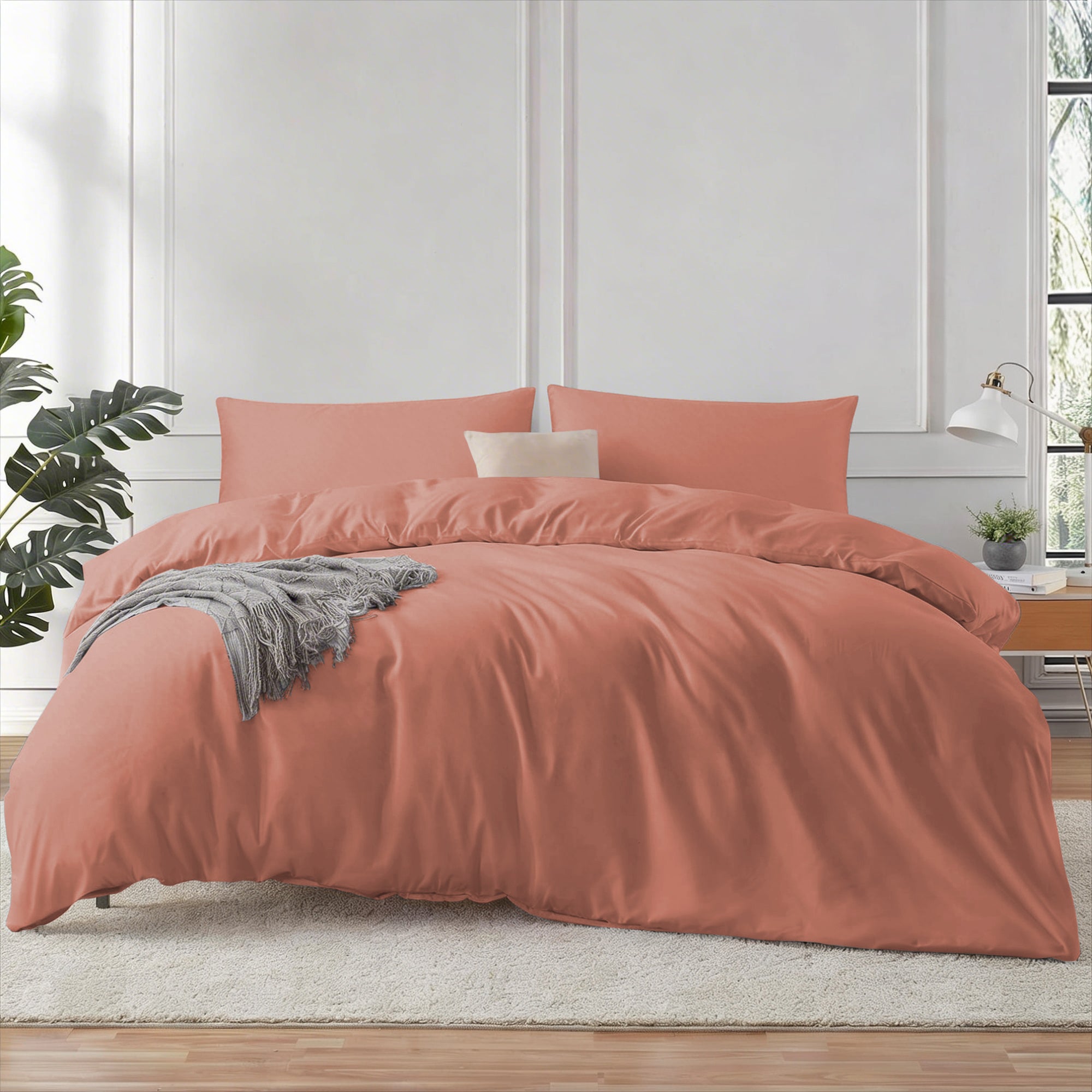 4 Piece Bedding Set Duvet Cover, Pillowcases & Fitted Sheet