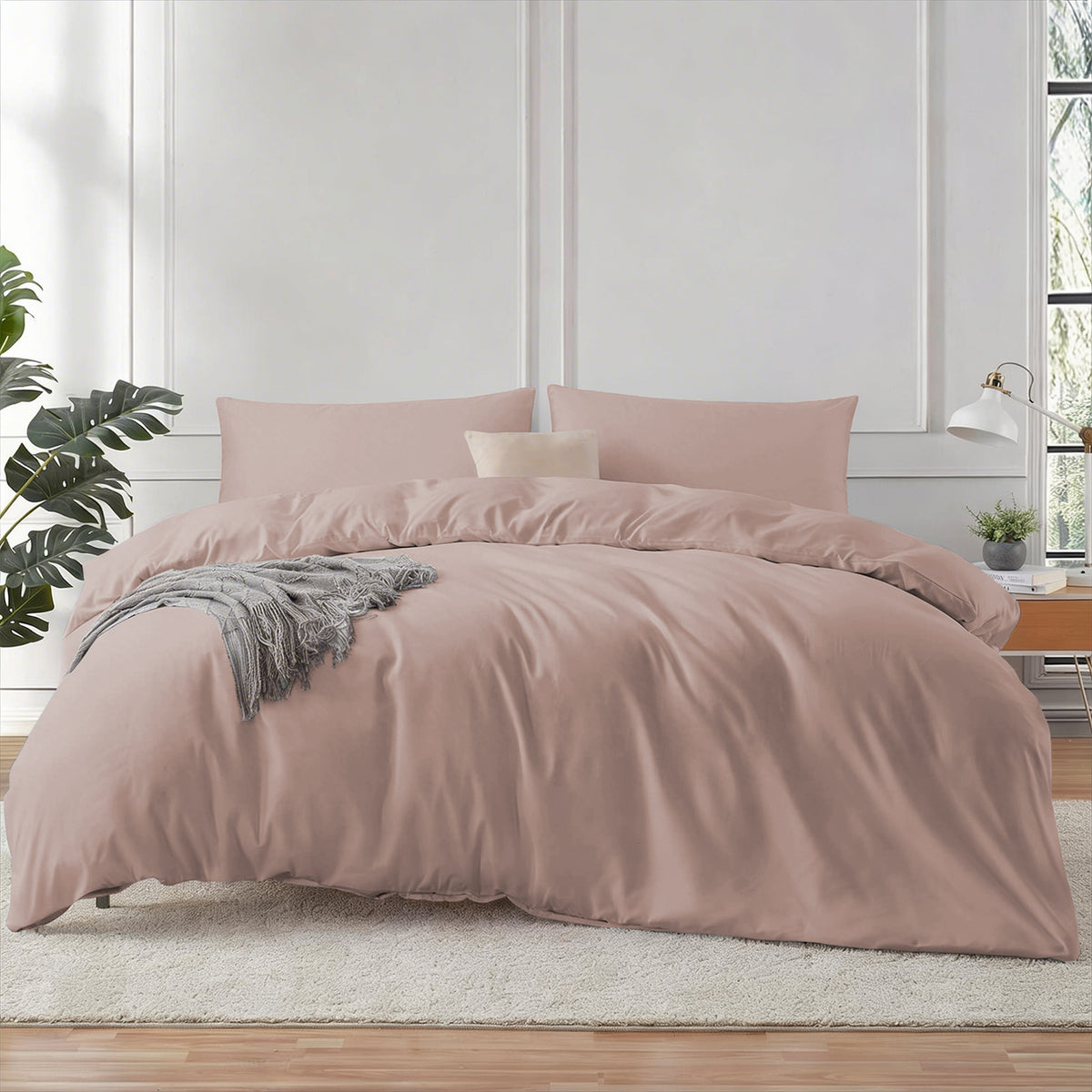 4 Piece Bedding Set Duvet Cover, Pillowcases & Fitted Sheet