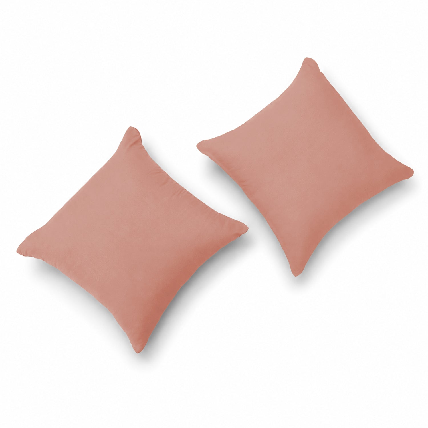 Pair of Microfibre Plain Cushion Covers for Bed & Living Room