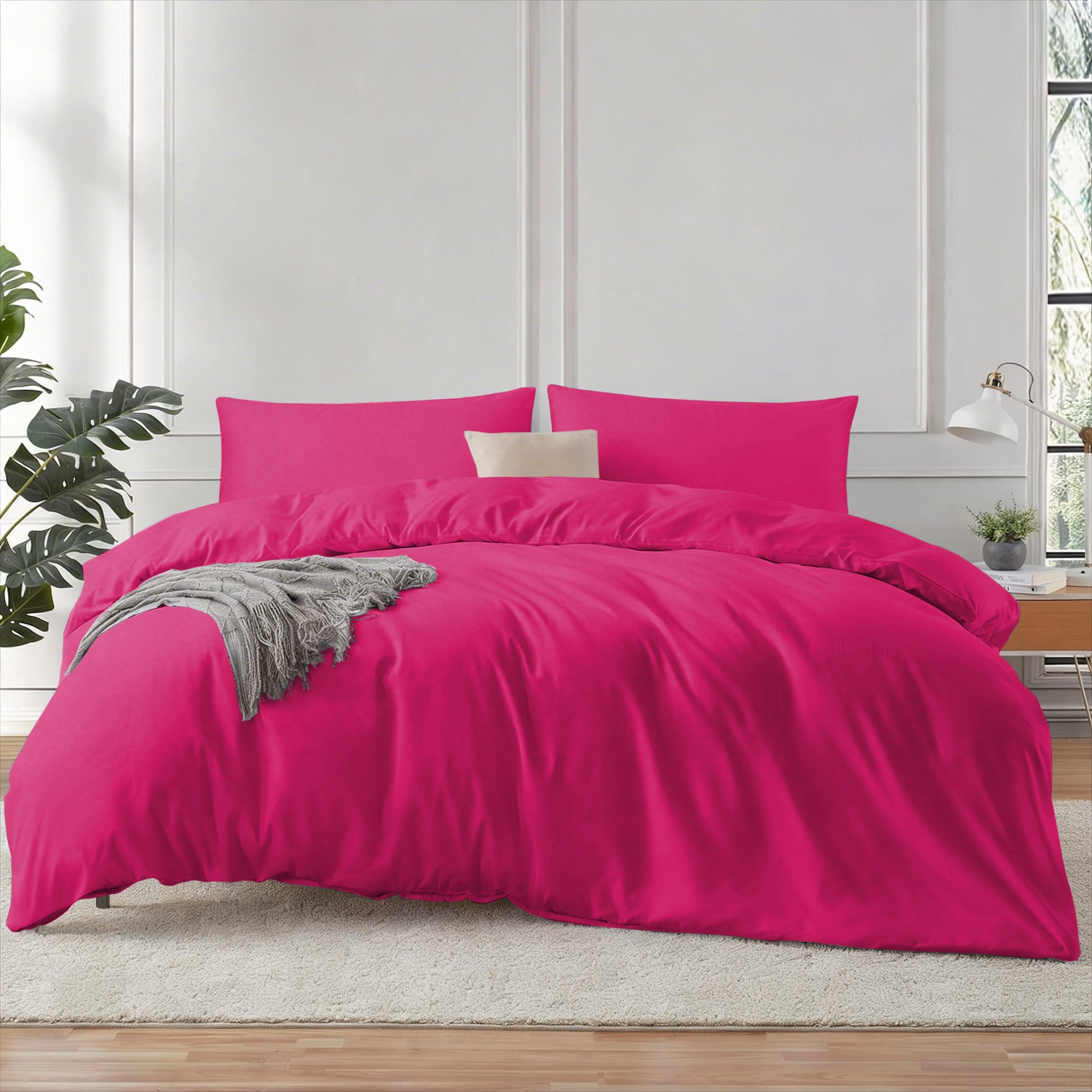 4 Piece Bedding Set Duvet Cover, Pillowcases & Fitted Sheet