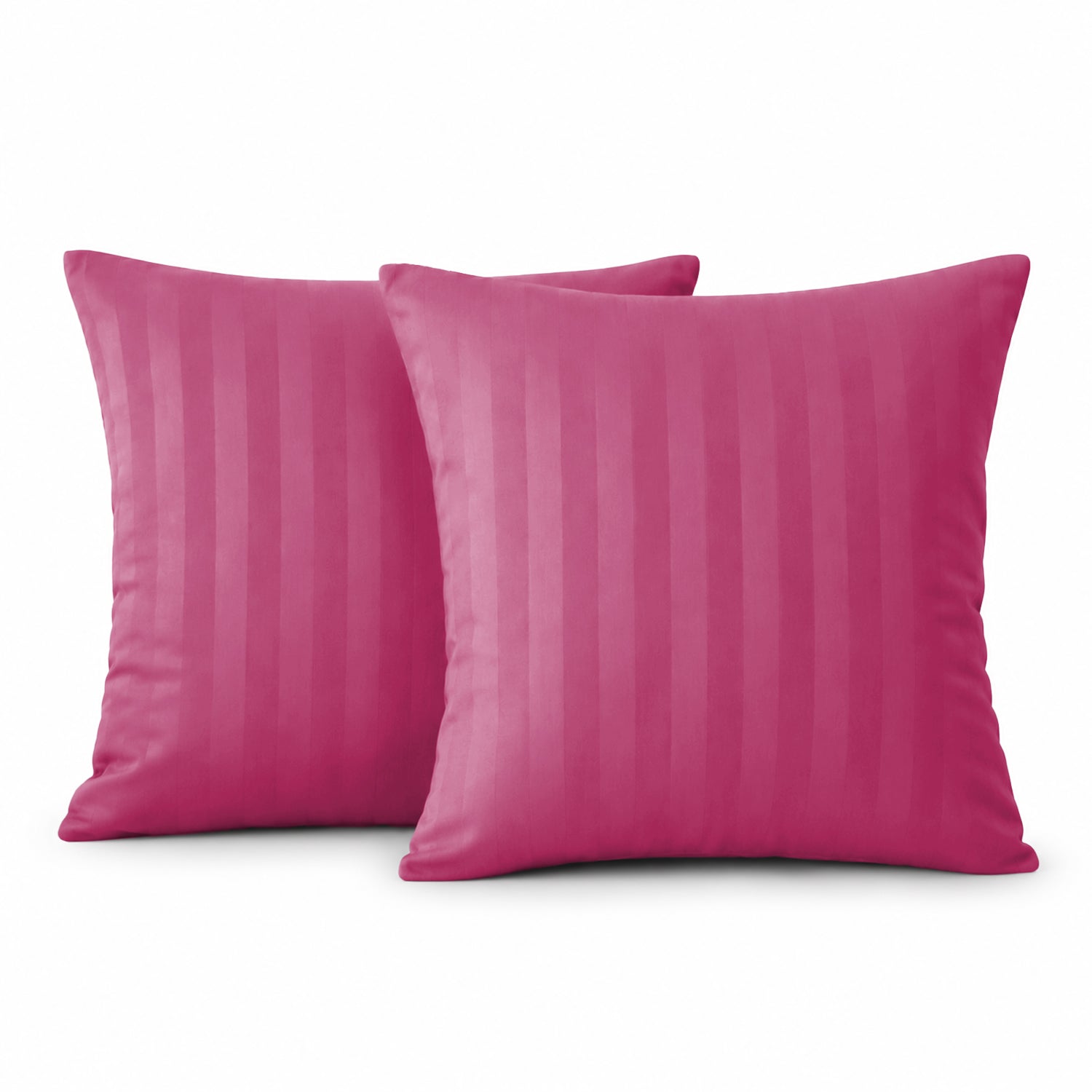 Pair of Stripe Microfibre Cushion Covers for Sofa