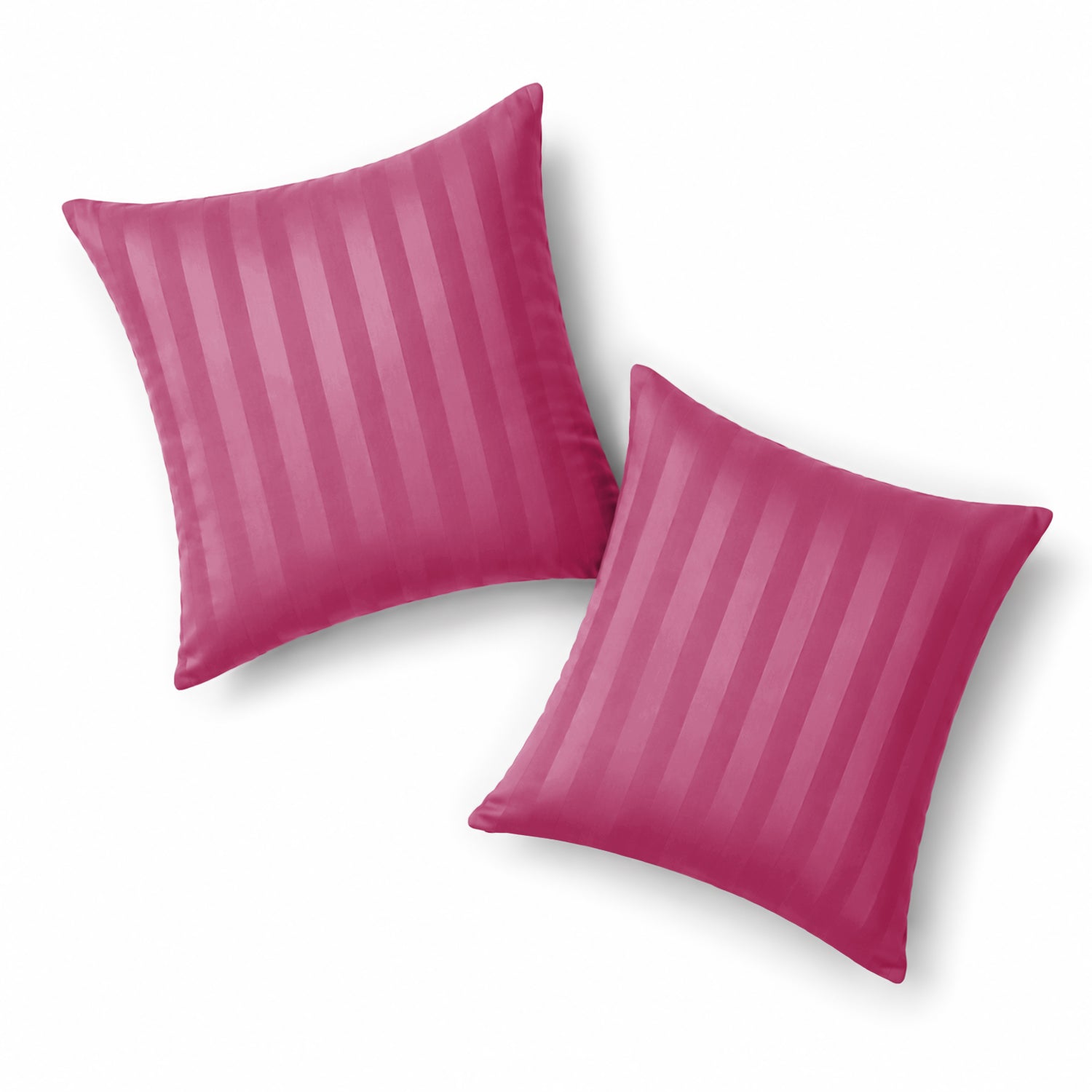 Pair of Stripe Microfibre Cushion Covers for Sofa