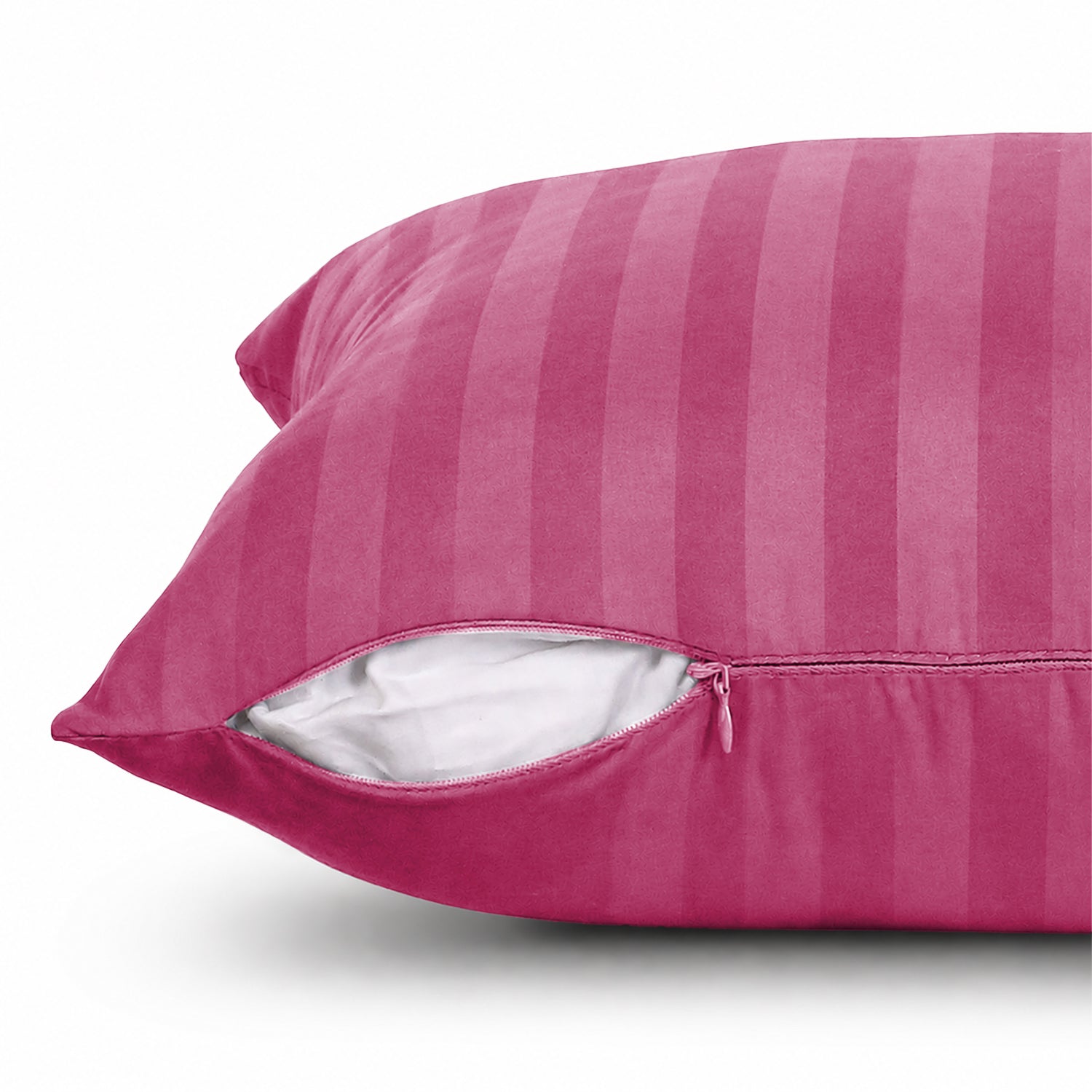 Pair of Stripe Microfibre Cushion Covers for Sofa