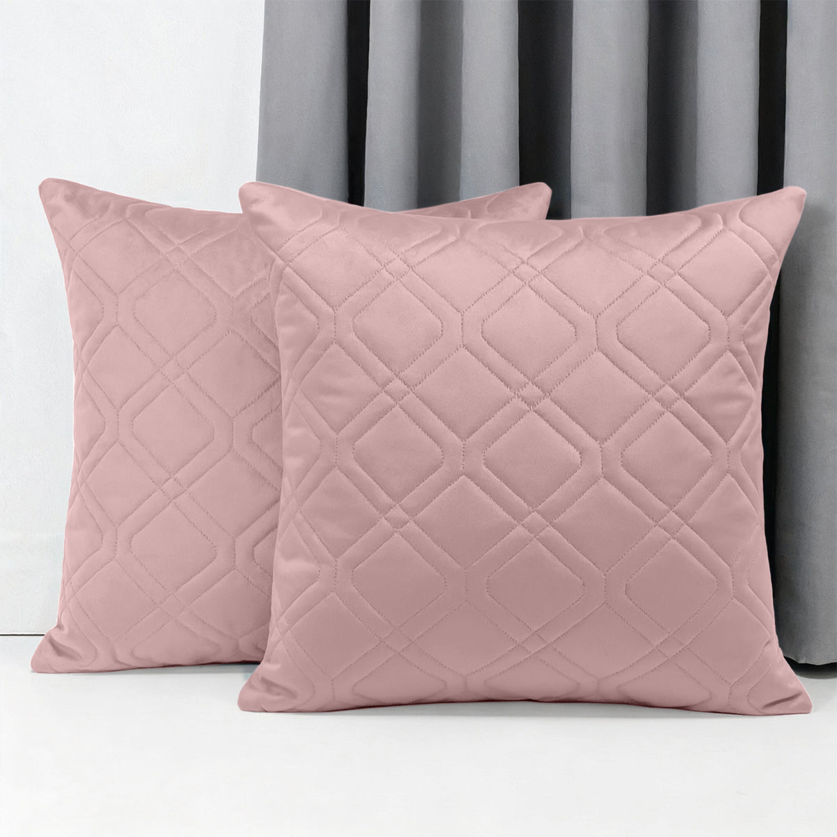 Soft Velvet Cushion Cover with Diamond Pattern – Pack Of 2