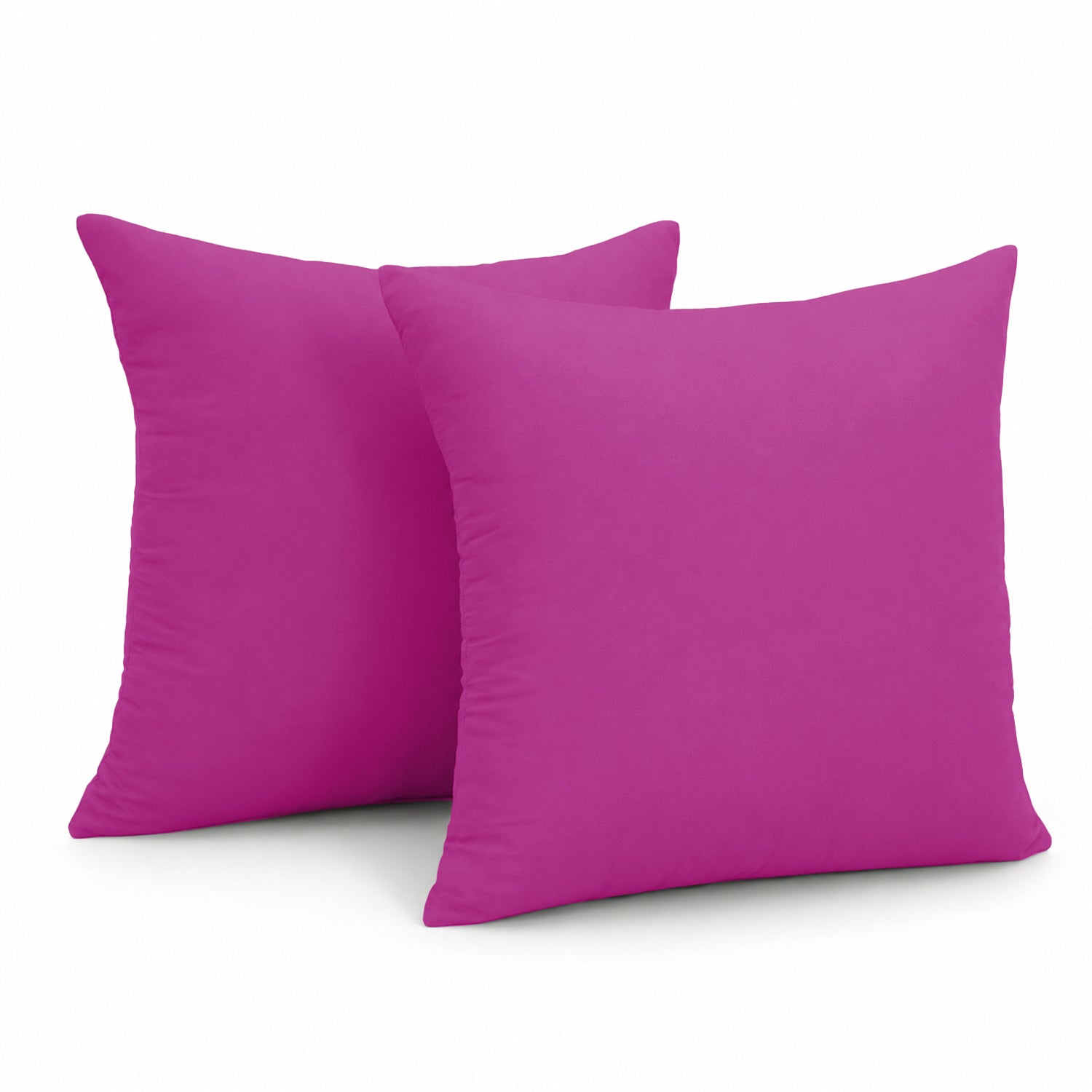 Pair of Microfibre Plain Cushion Covers for Bed & Living Room