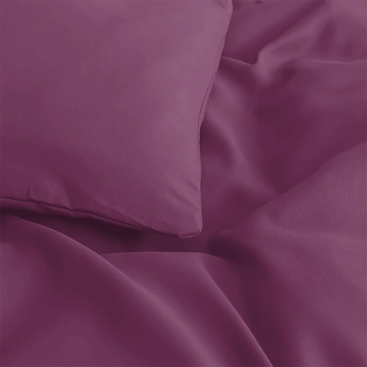 Plain Duvet Cover with Pillowcase Set