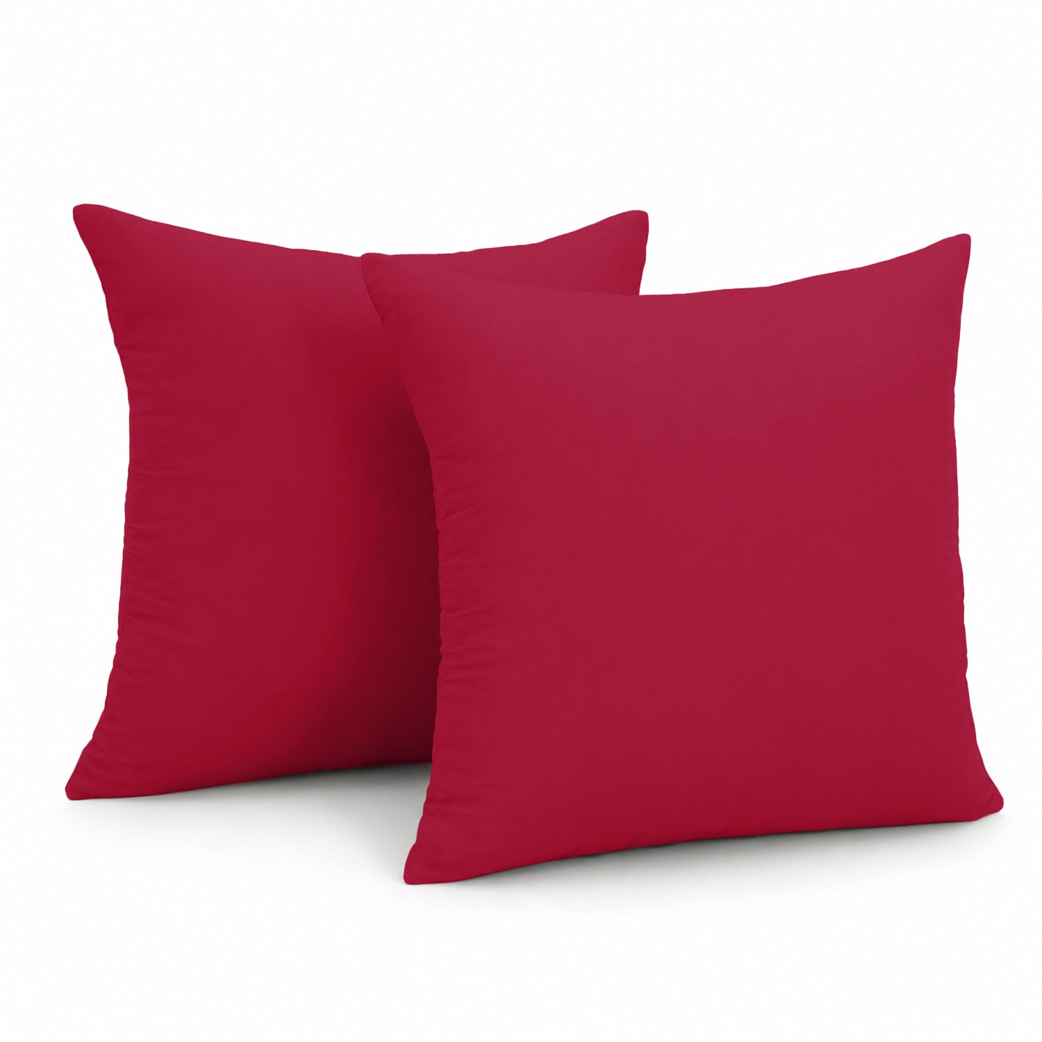 Pair of Microfibre Plain Cushion Covers for Bed & Living Room