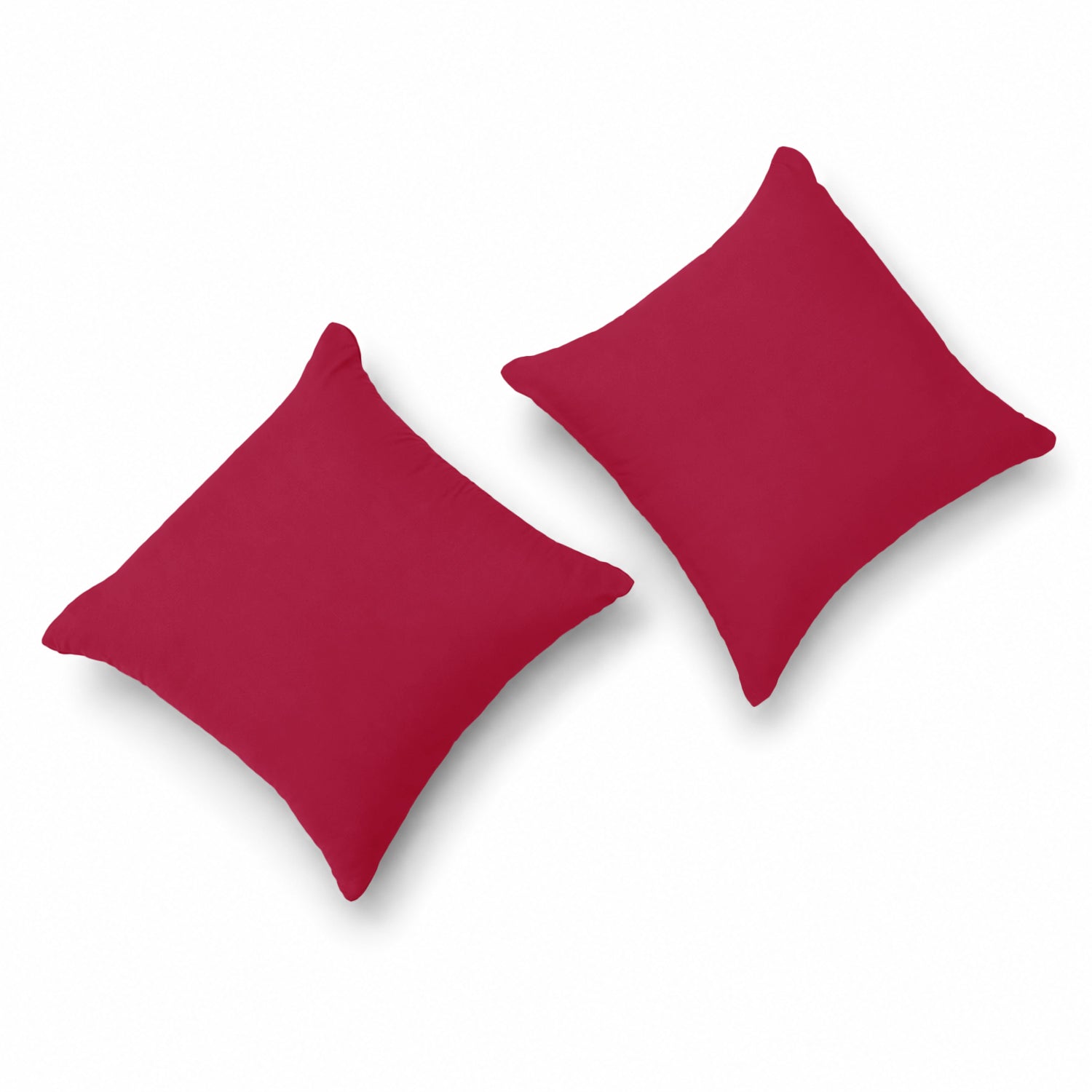 Pair of Microfibre Plain Cushion Covers for Bed & Living Room