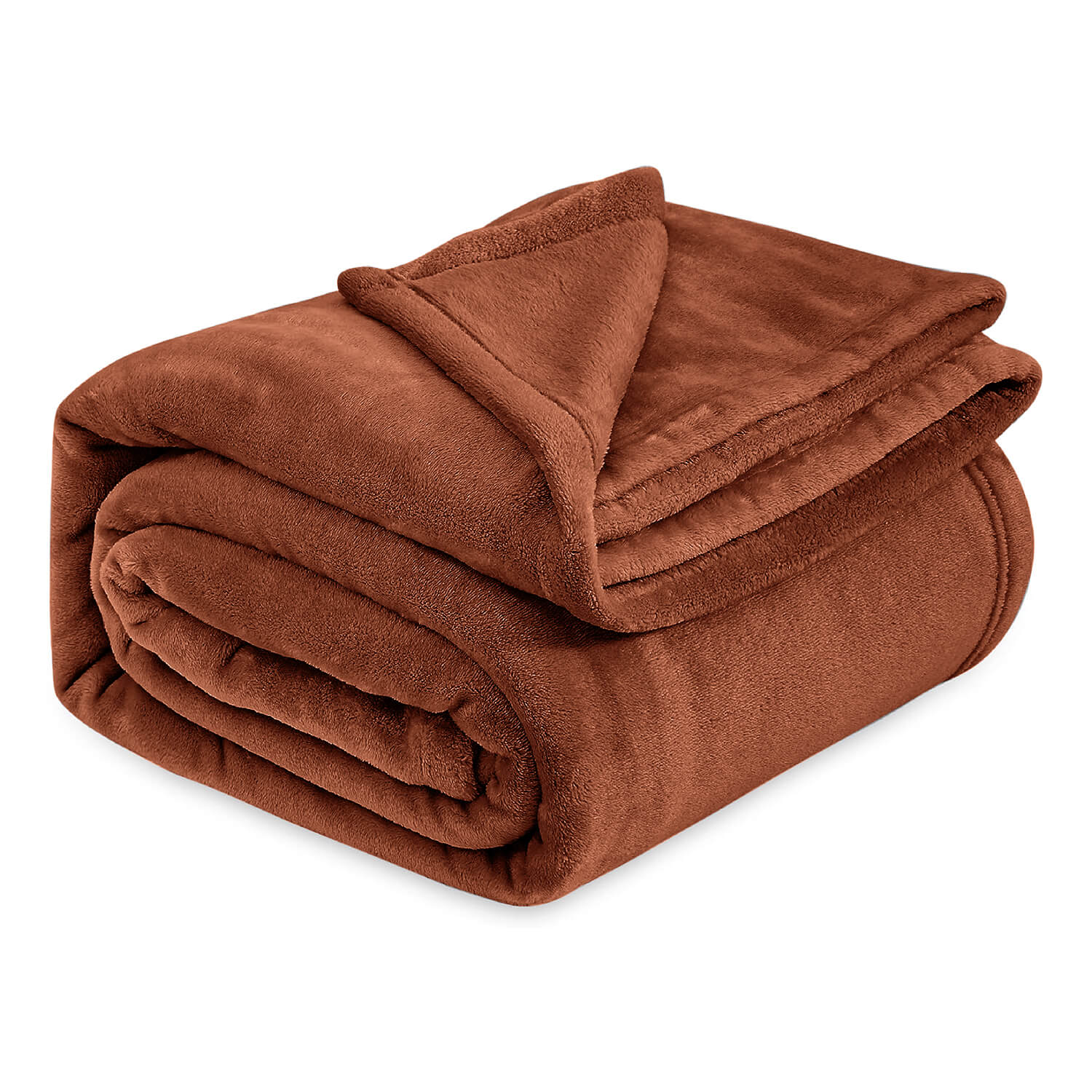 Rust Fleece Throw Blanket