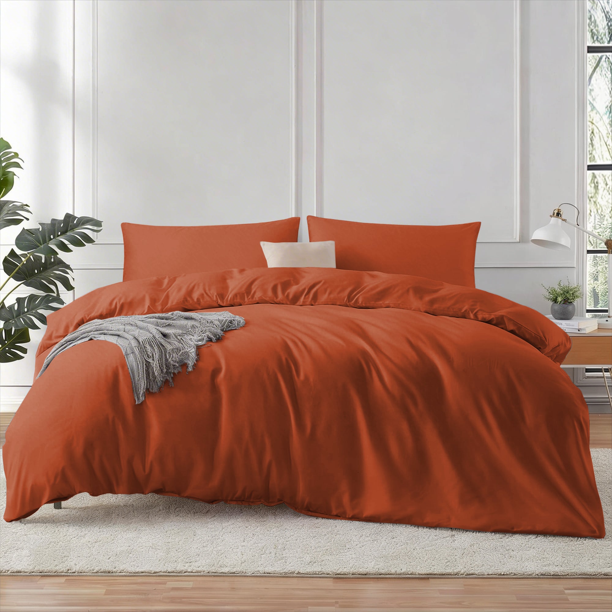 4 Piece Bedding Set Duvet Cover, Pillowcases & Fitted Sheet