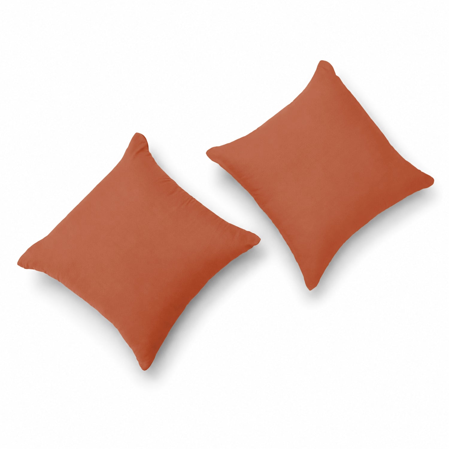 Pair of Microfibre Plain Cushion Covers for Bed & Living Room