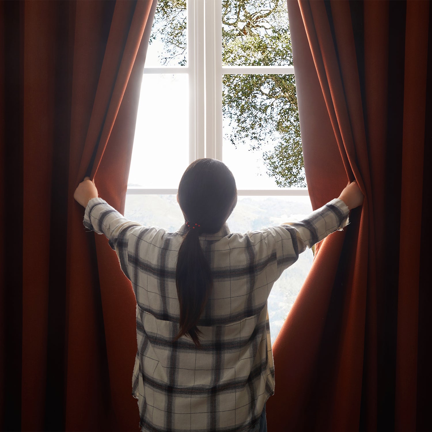 Ready Made 100% Blackout Linen Curtains