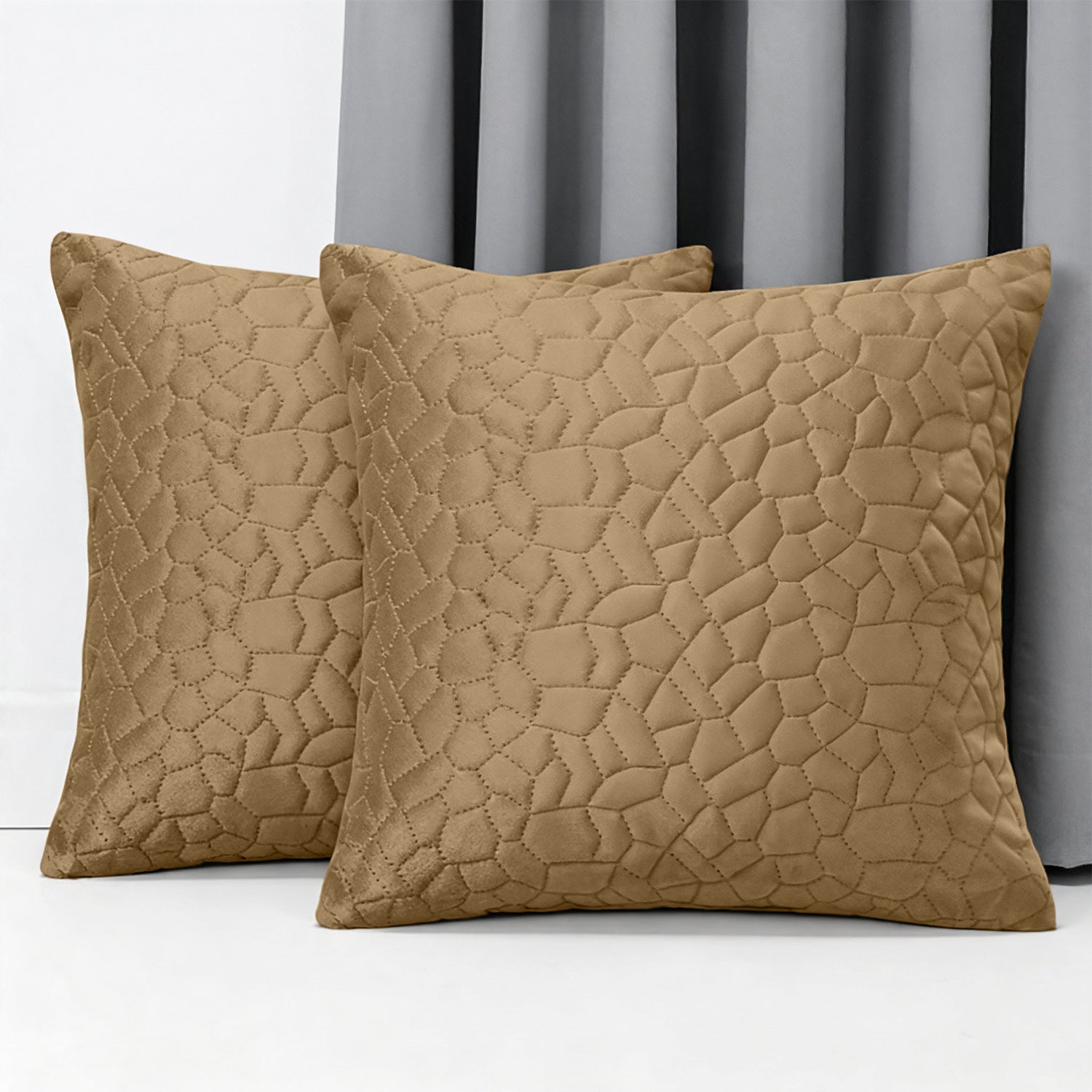 Luxury Velvet Cushion Cover with Pebble Embossed Texture – Pack Of 2
