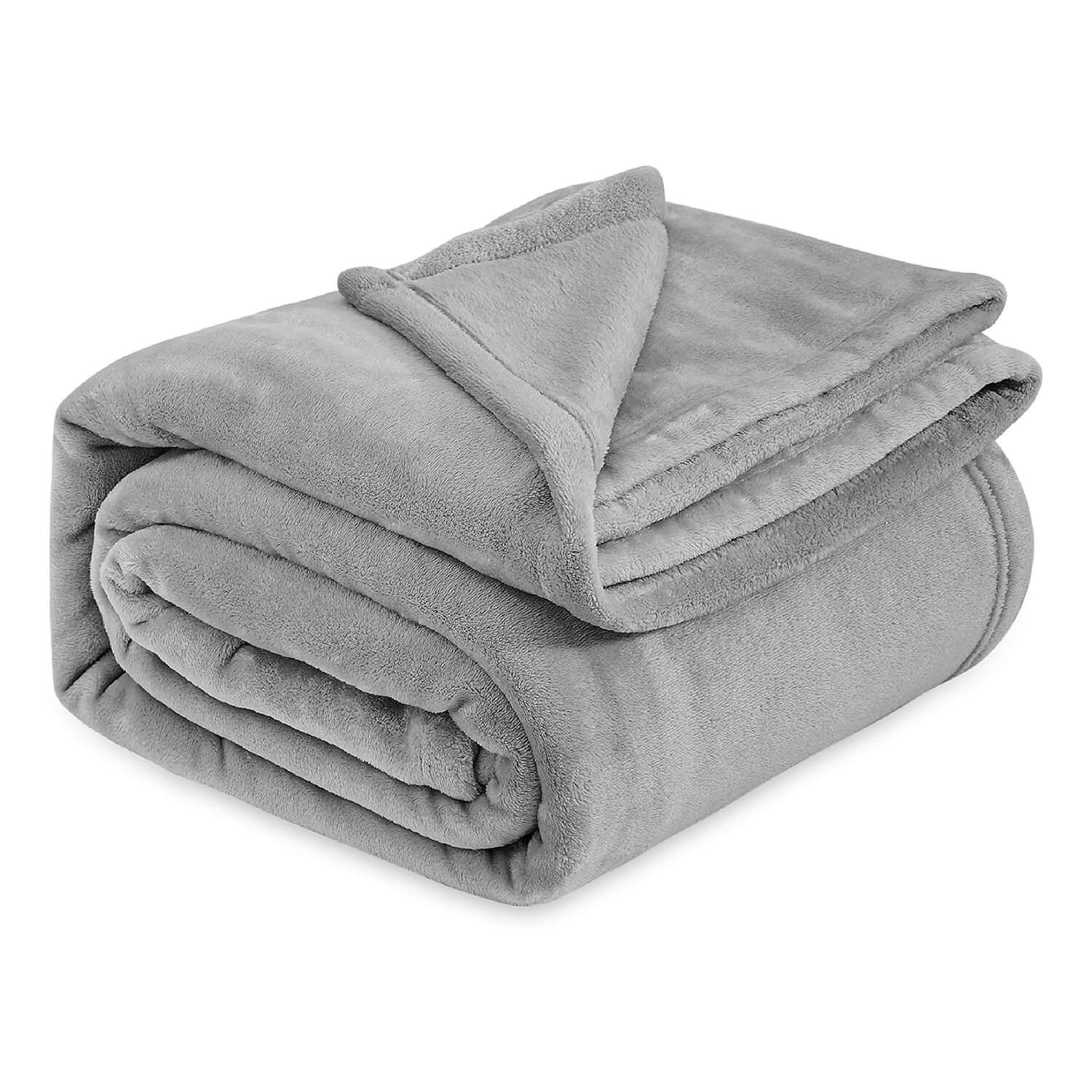 Silver Fleece Throw Blanket