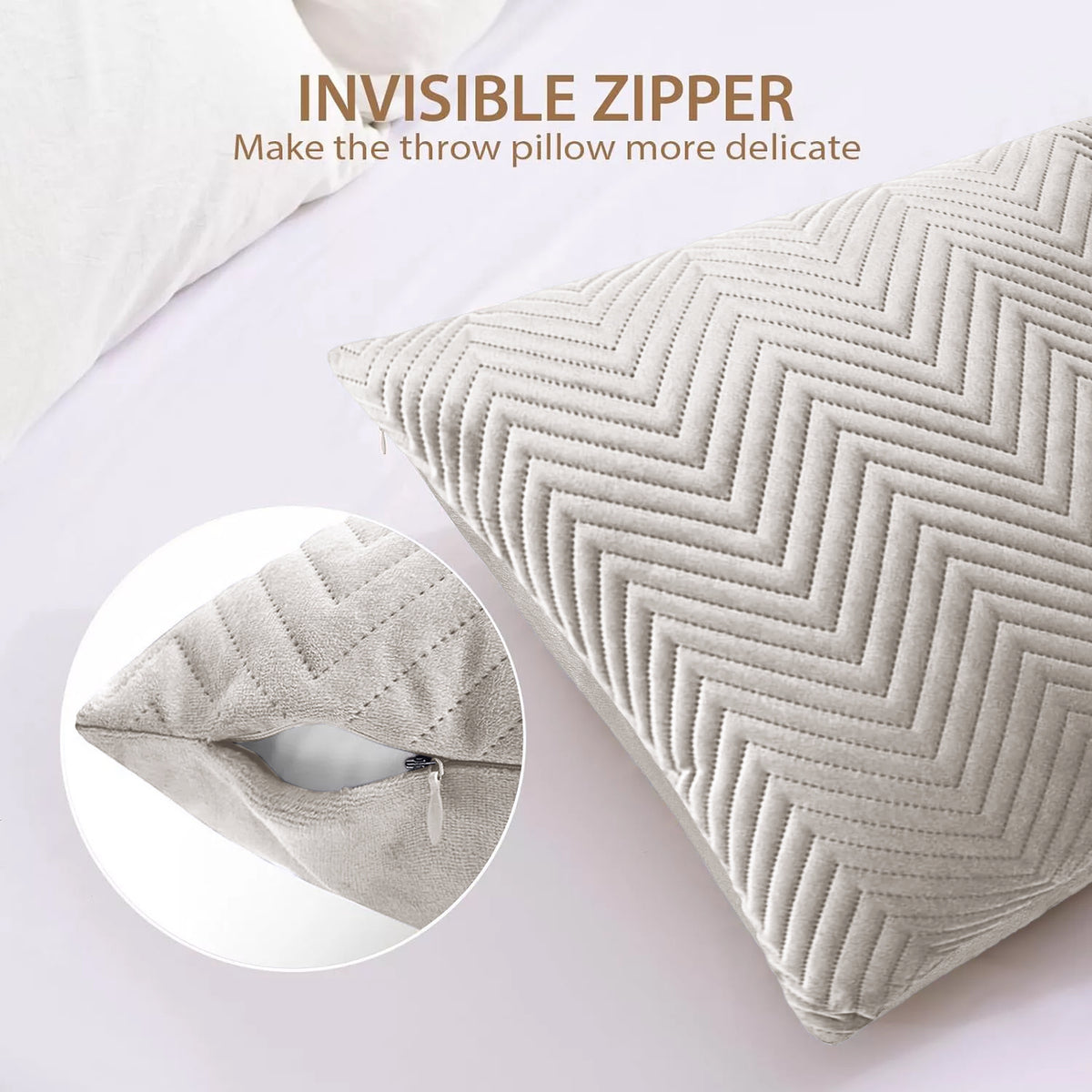 Pack Of 2 Quilted Embossed Cushion Covers