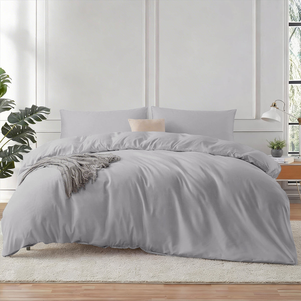 4 Piece Bedding Set Duvet Cover, Pillowcases & Fitted Sheet