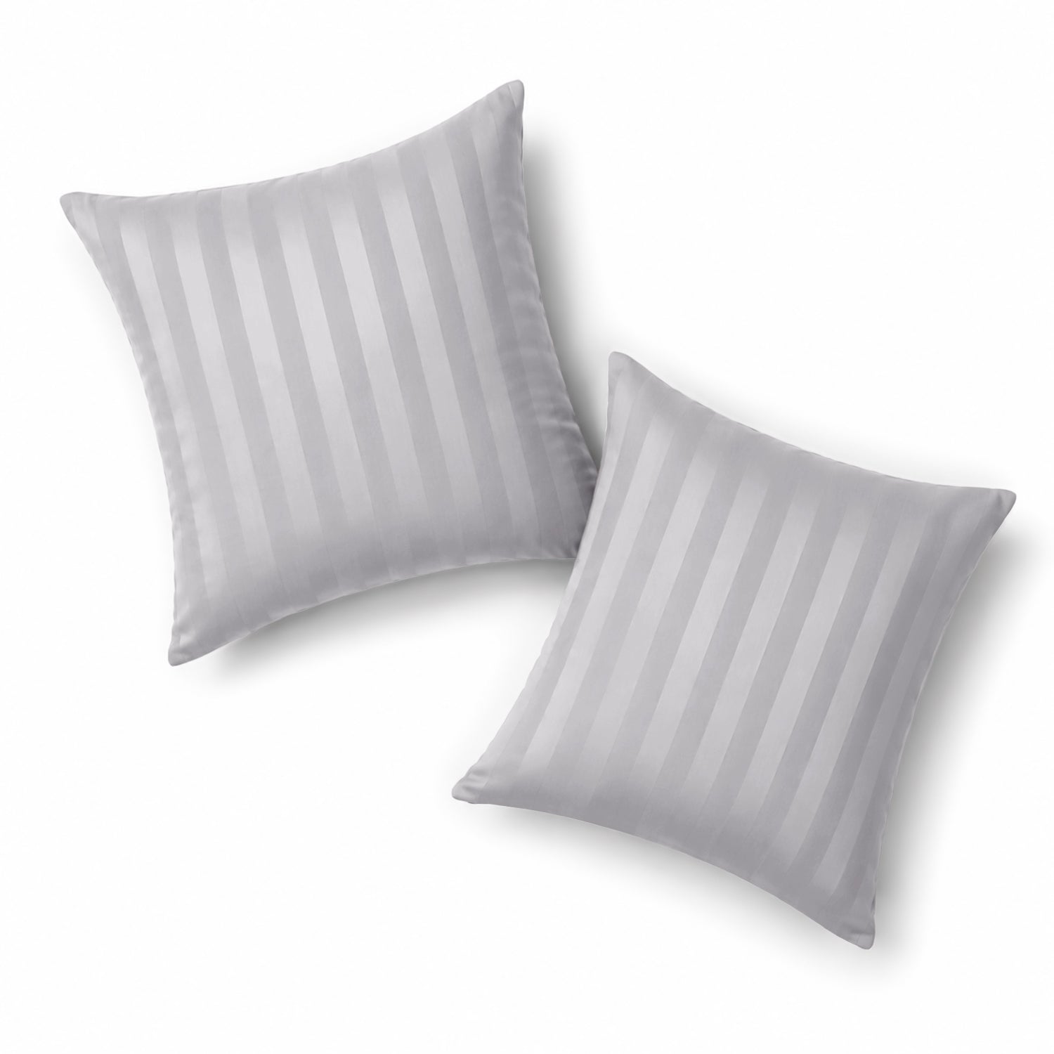 Pair of Stripe Microfibre Cushion Covers for Sofa