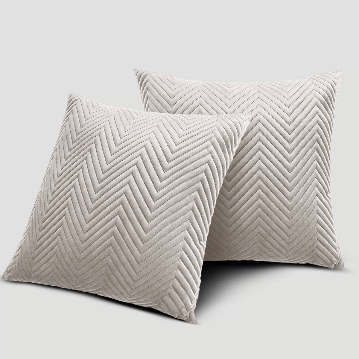 Pack Of 2 Quilted Embossed Cushion Covers