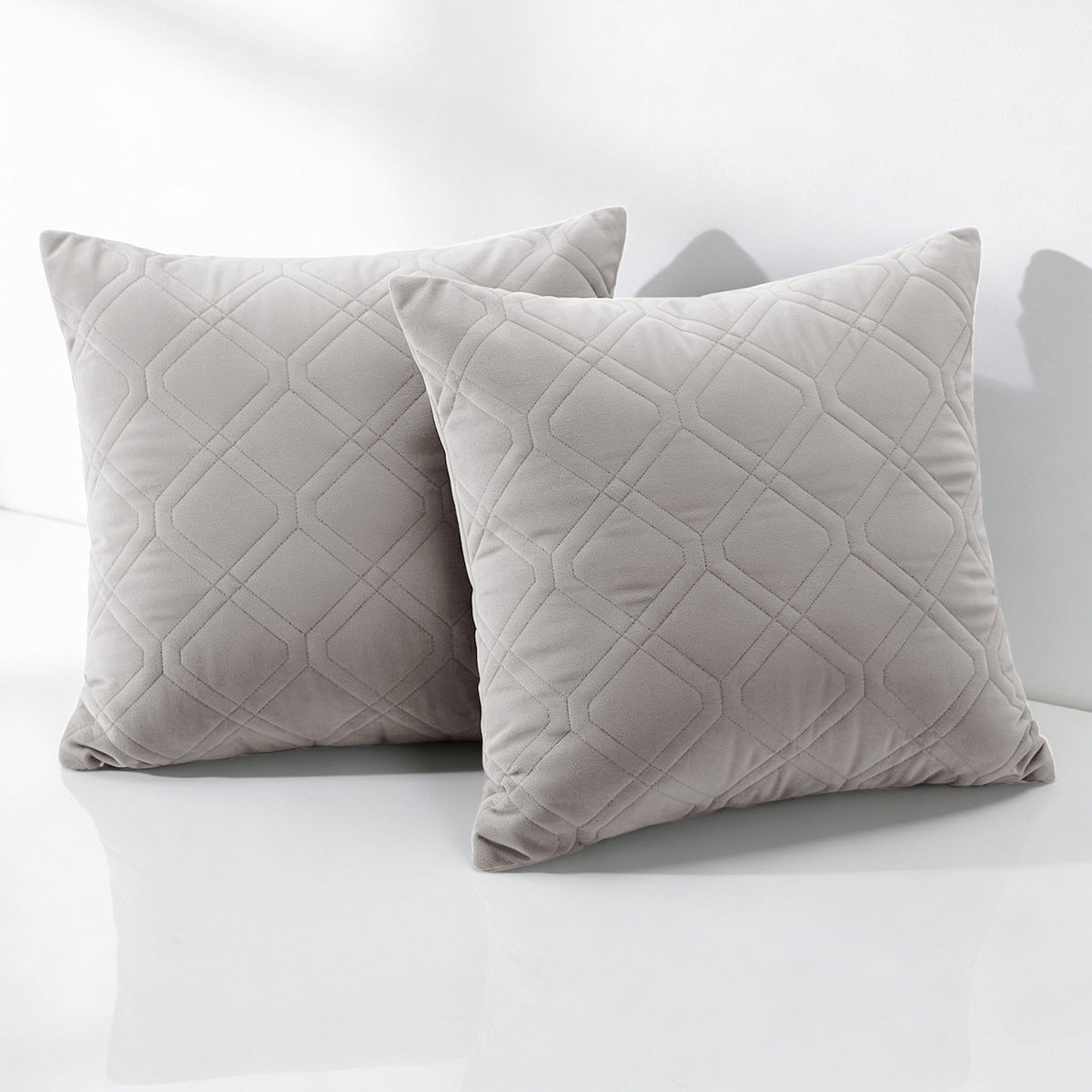 Soft Velvet Cushion Cover with Diamond Pattern – Pack Of 2