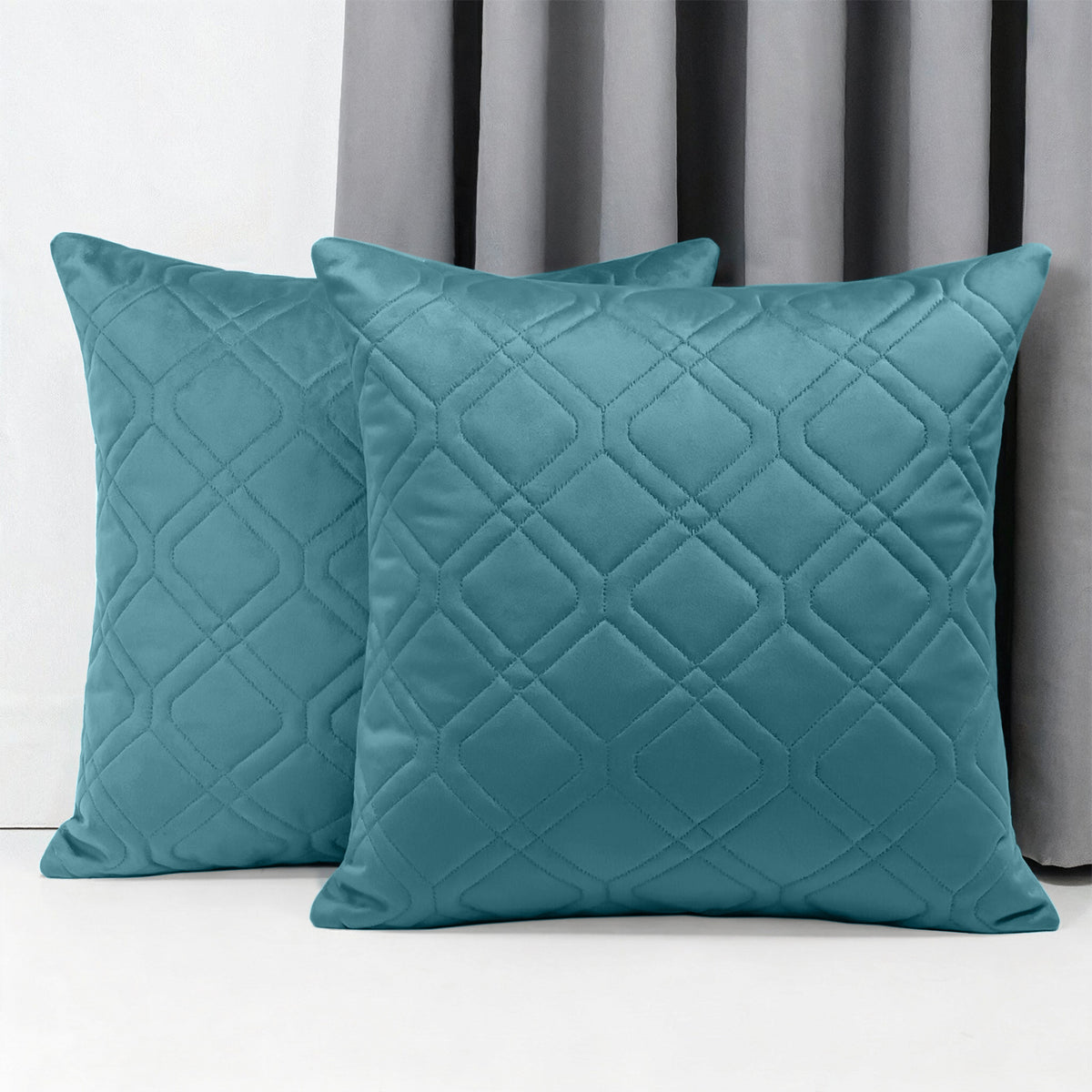 Soft Velvet Cushion Cover with Diamond Pattern – Pack Of 2