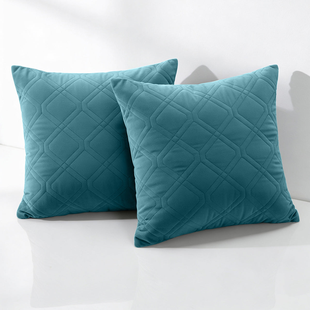 Soft Velvet Cushion Cover with Diamond Pattern – Pack Of 2