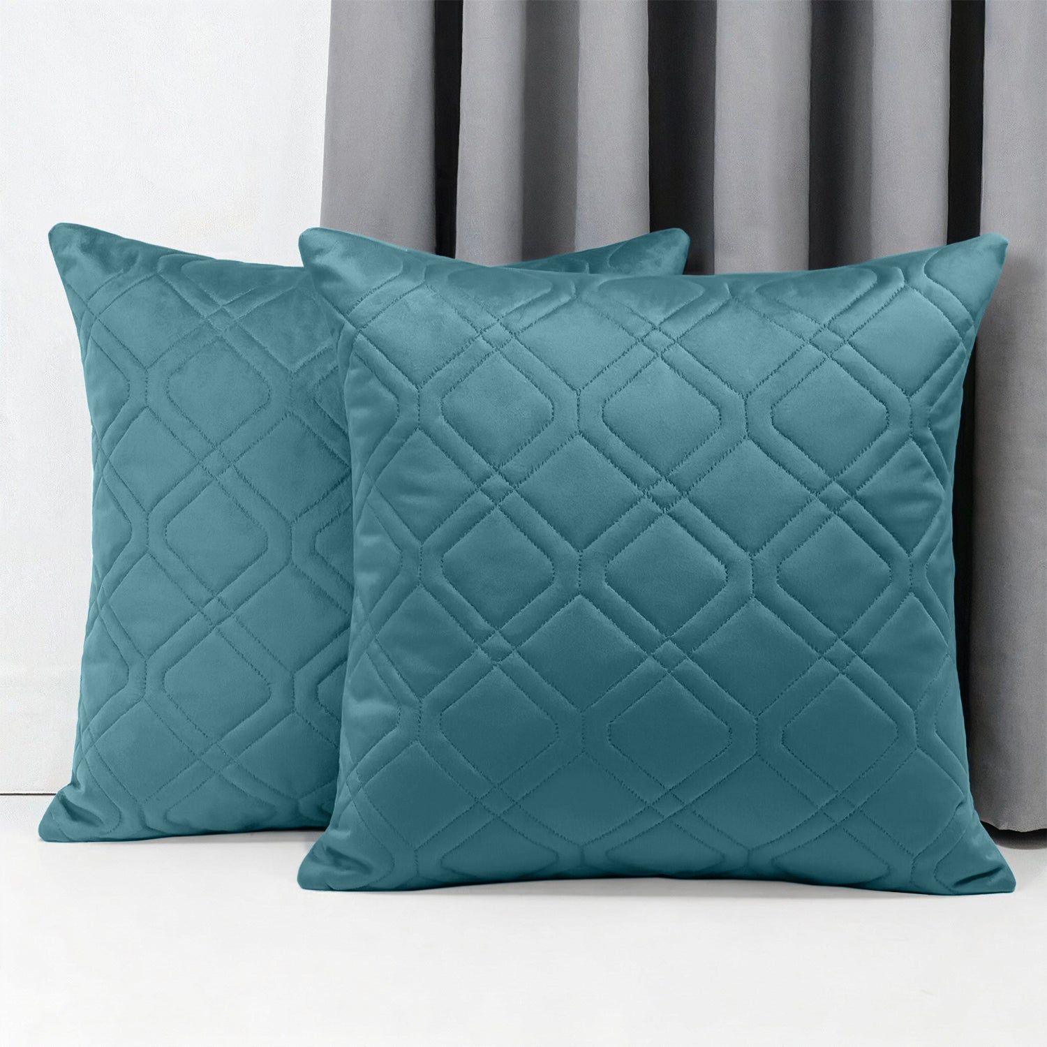 Soft Velvet Cushion Cover with Diamond Pattern – Pack Of 2