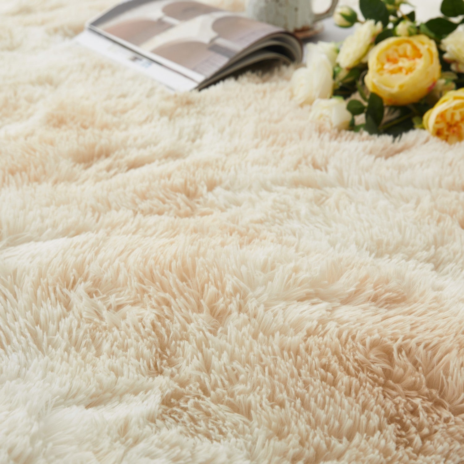 Faux Fur Soft Fluffy Tie Dye Shaggy Rugs