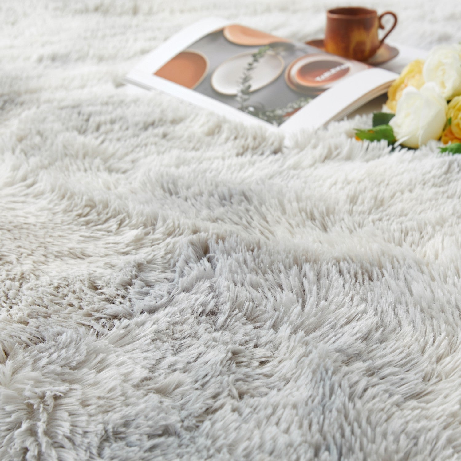 Faux Fur Soft Fluffy Tie Dye Shaggy Rugs