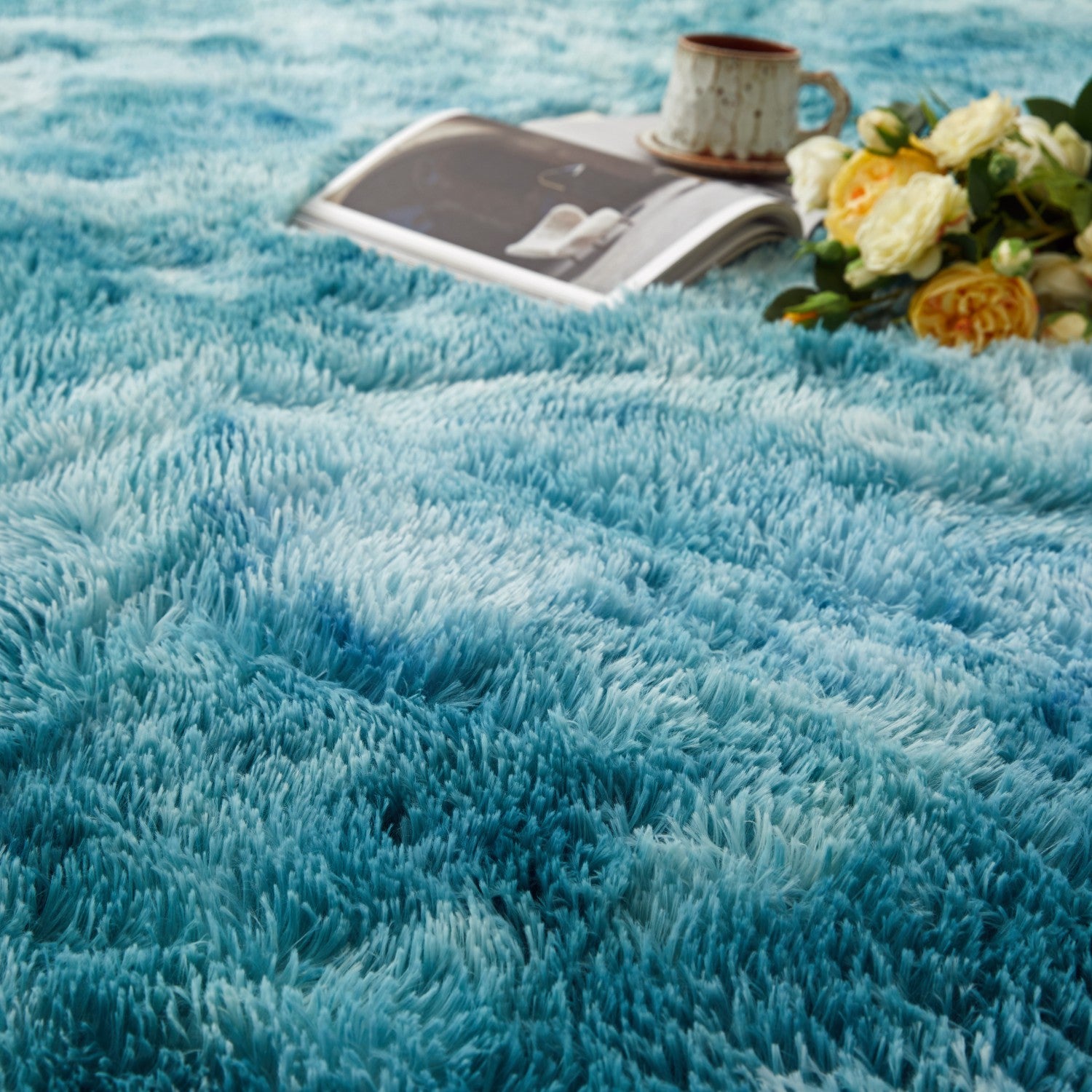 Faux Fur Soft Fluffy Tie Dye Shaggy Rugs