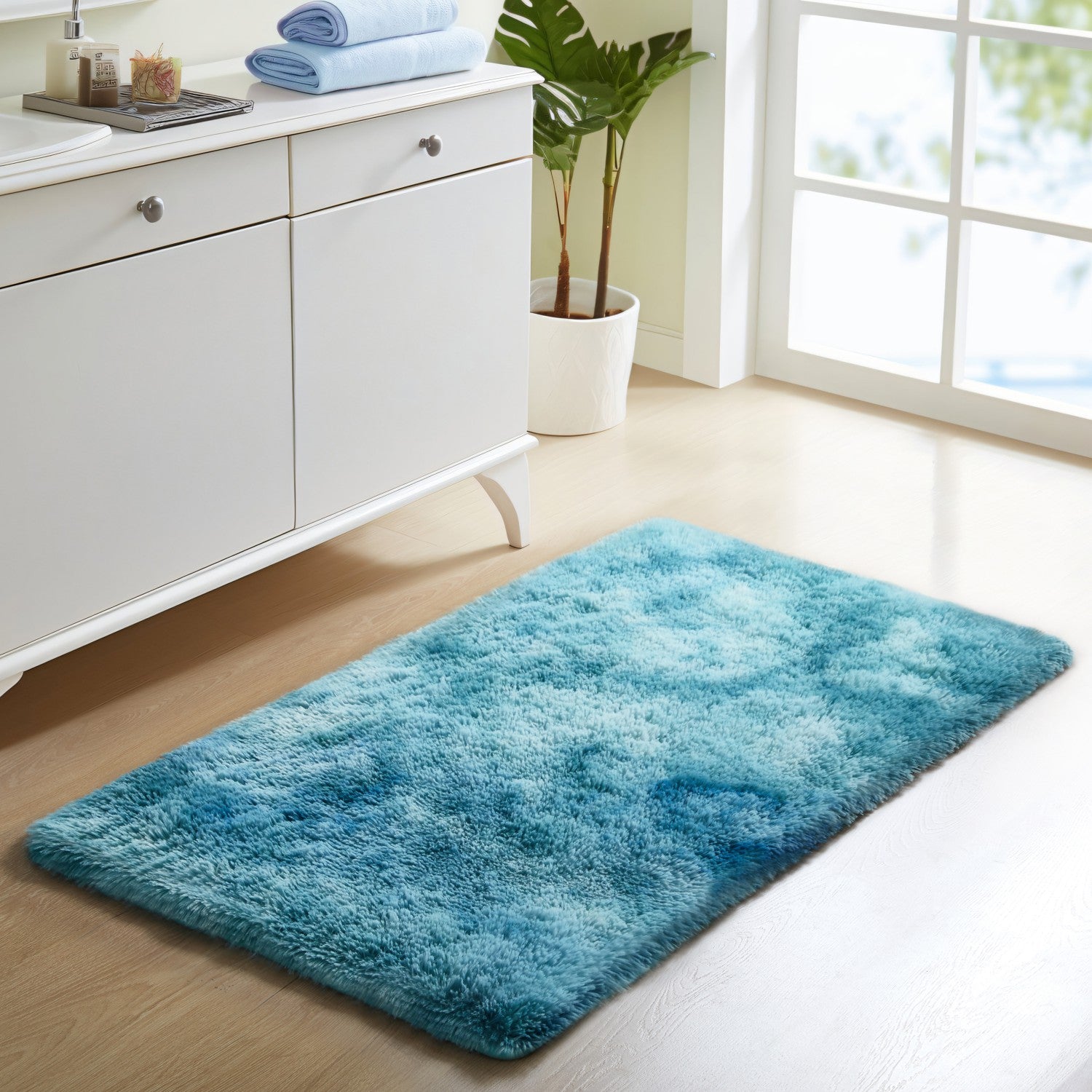 Faux Fur Soft Fluffy Tie Dye Shaggy Rugs